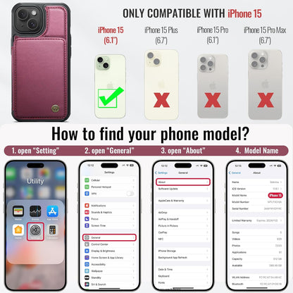 Vinich Apple iPhone 15 - Wine Red