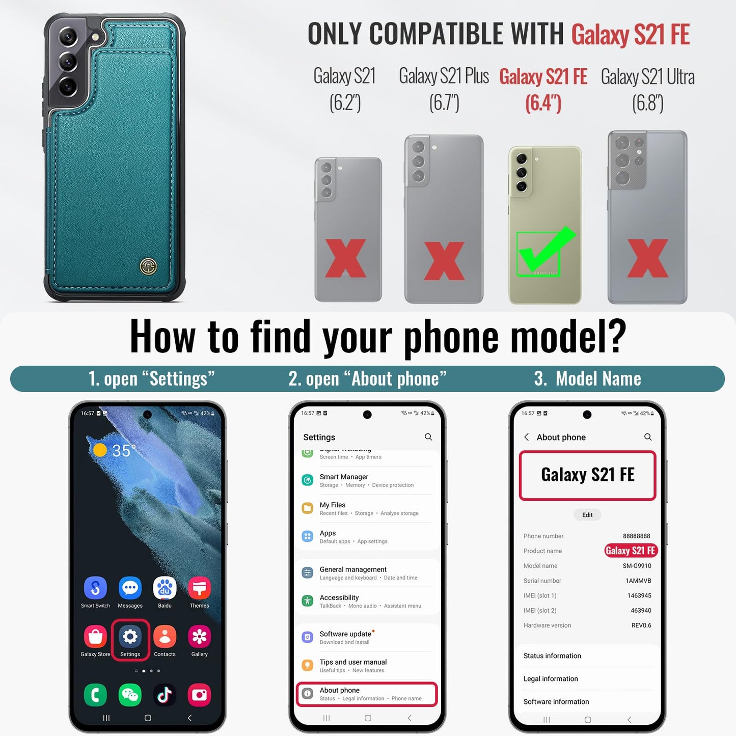 Samsung Galaxy S21 FE - Bluish Green