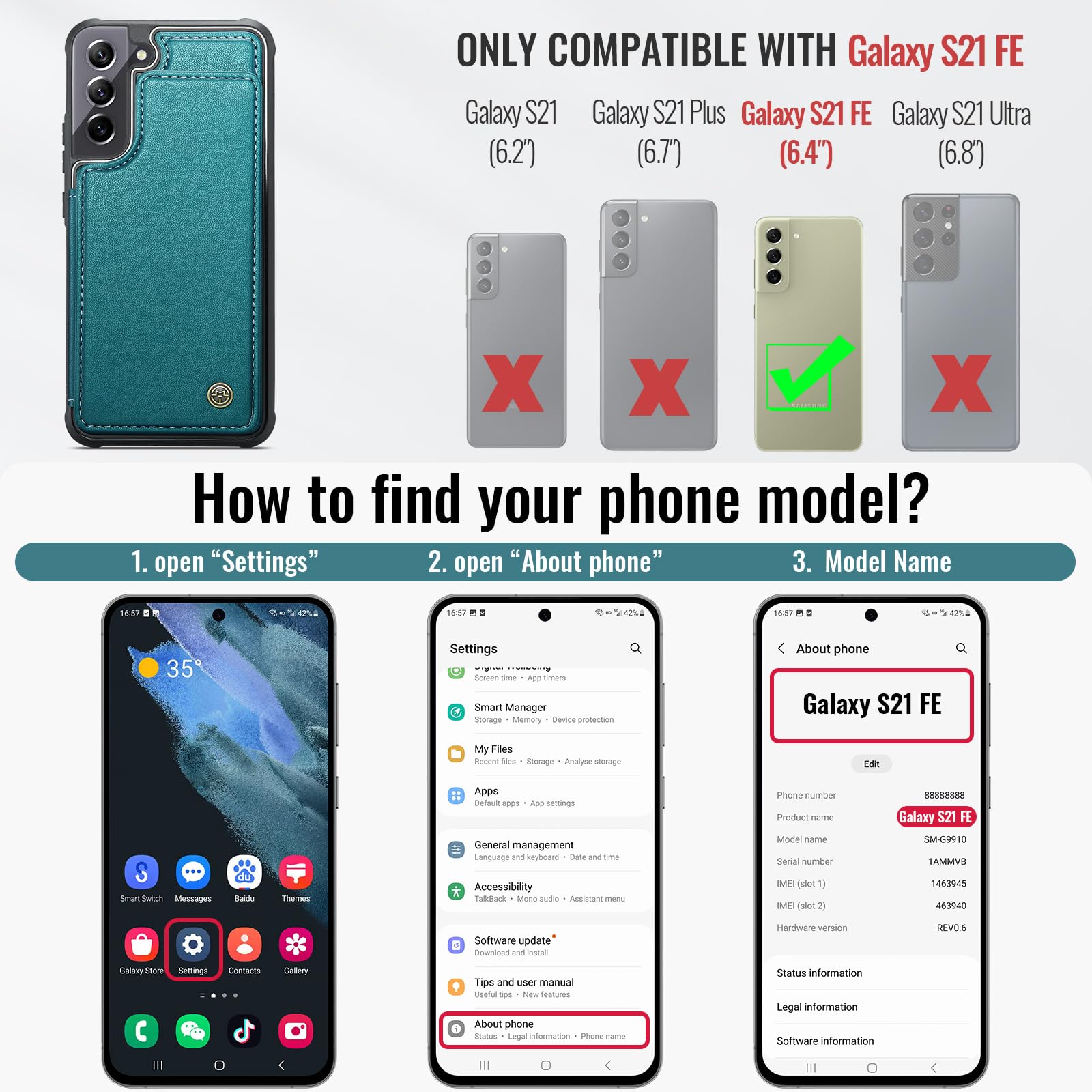 Samsung Galaxy S21 FE - Bluish Green