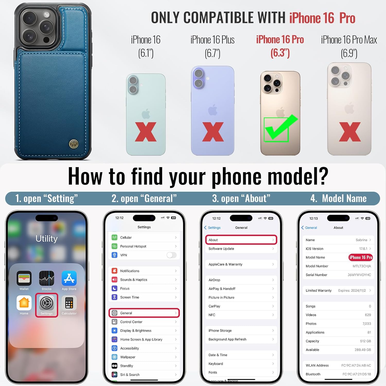Vinich Apple iPhone 16 Pro - Blue