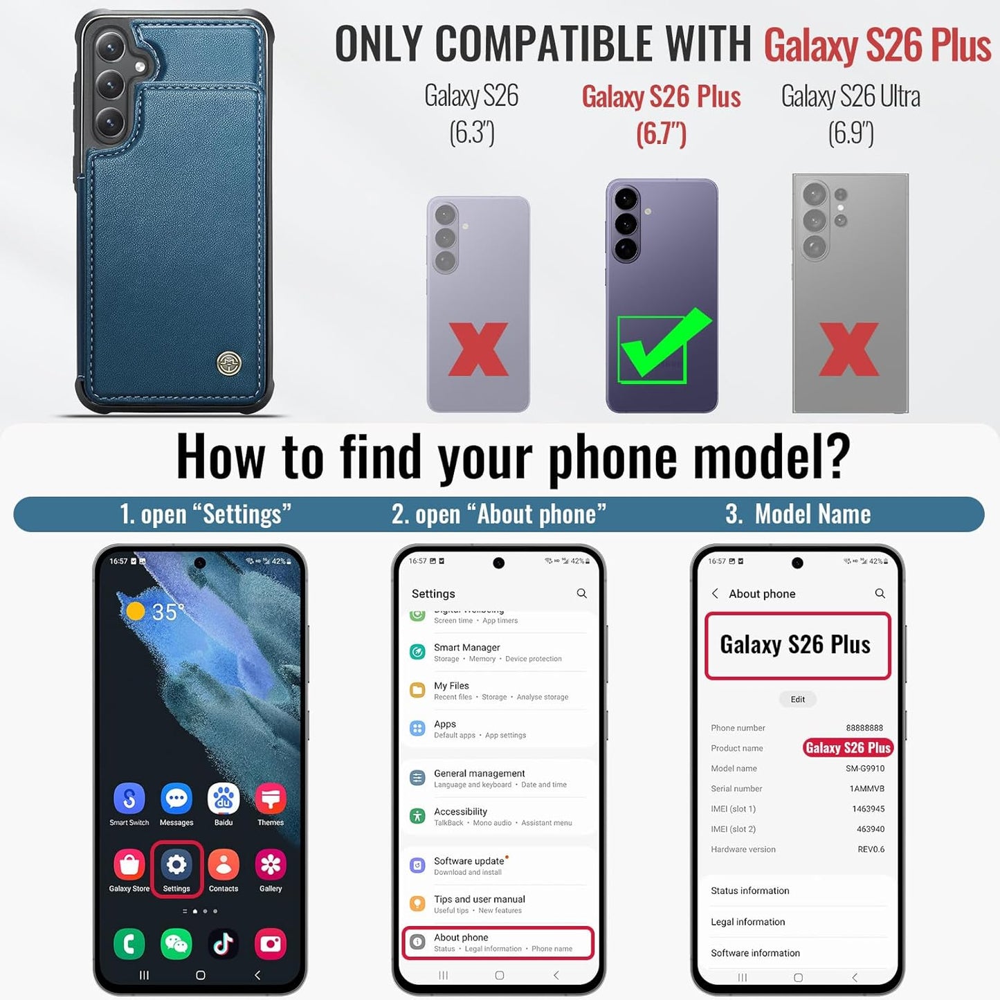 Vinich Samsung Galaxy S26 Plus - Blue