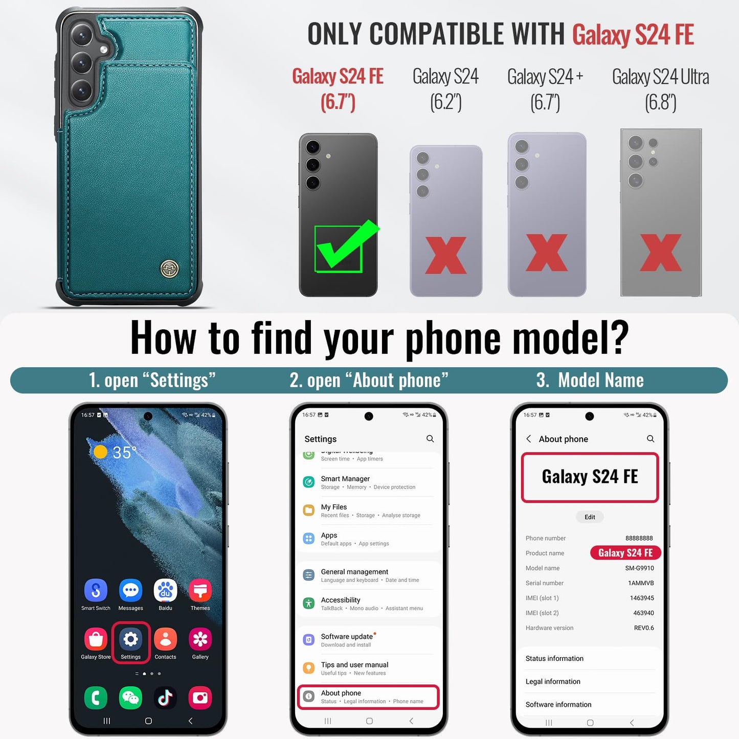 Samsung Galaxy S24 FE - Bluish Green