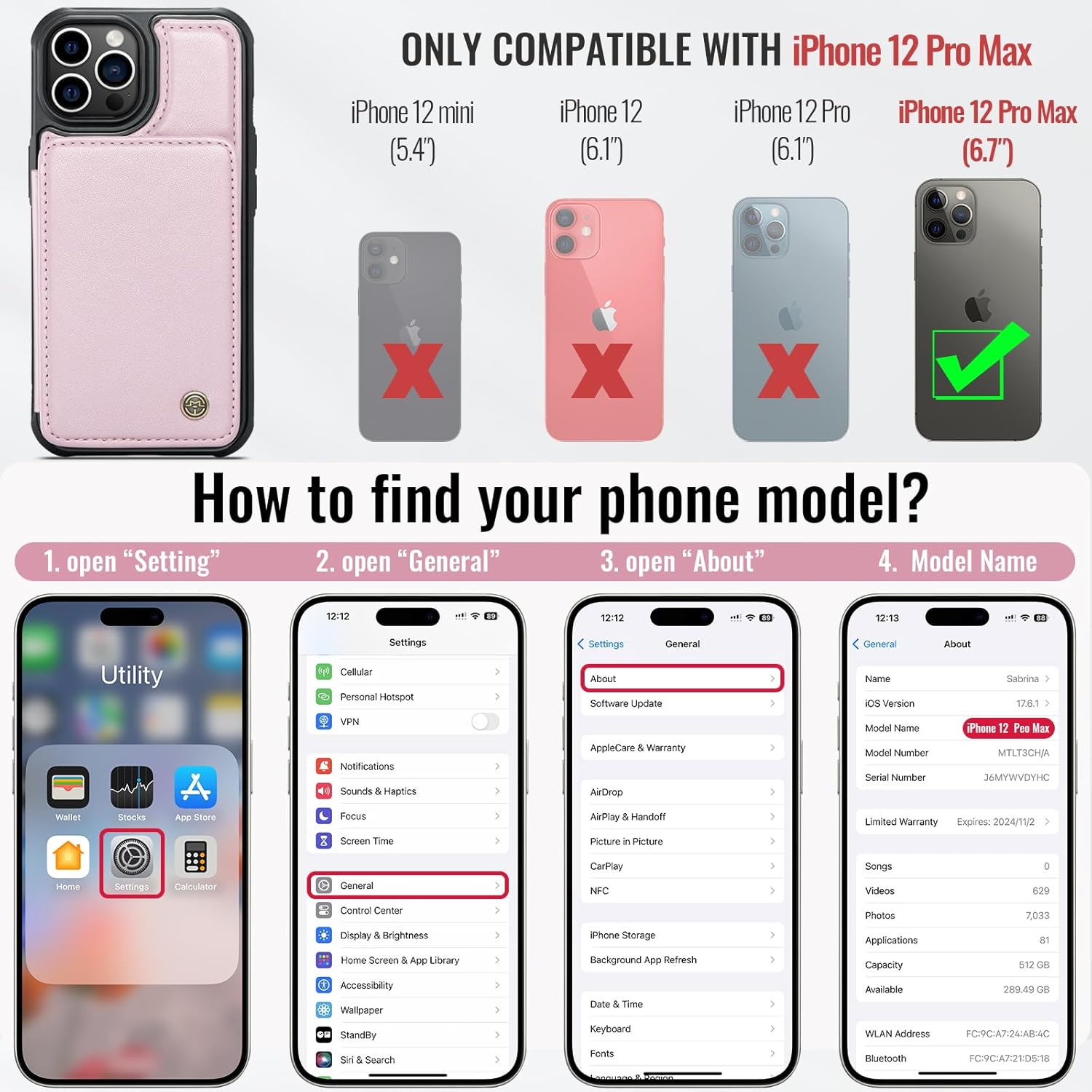 Vinich Apple iPhone 12 Pro Max - Rose Gold