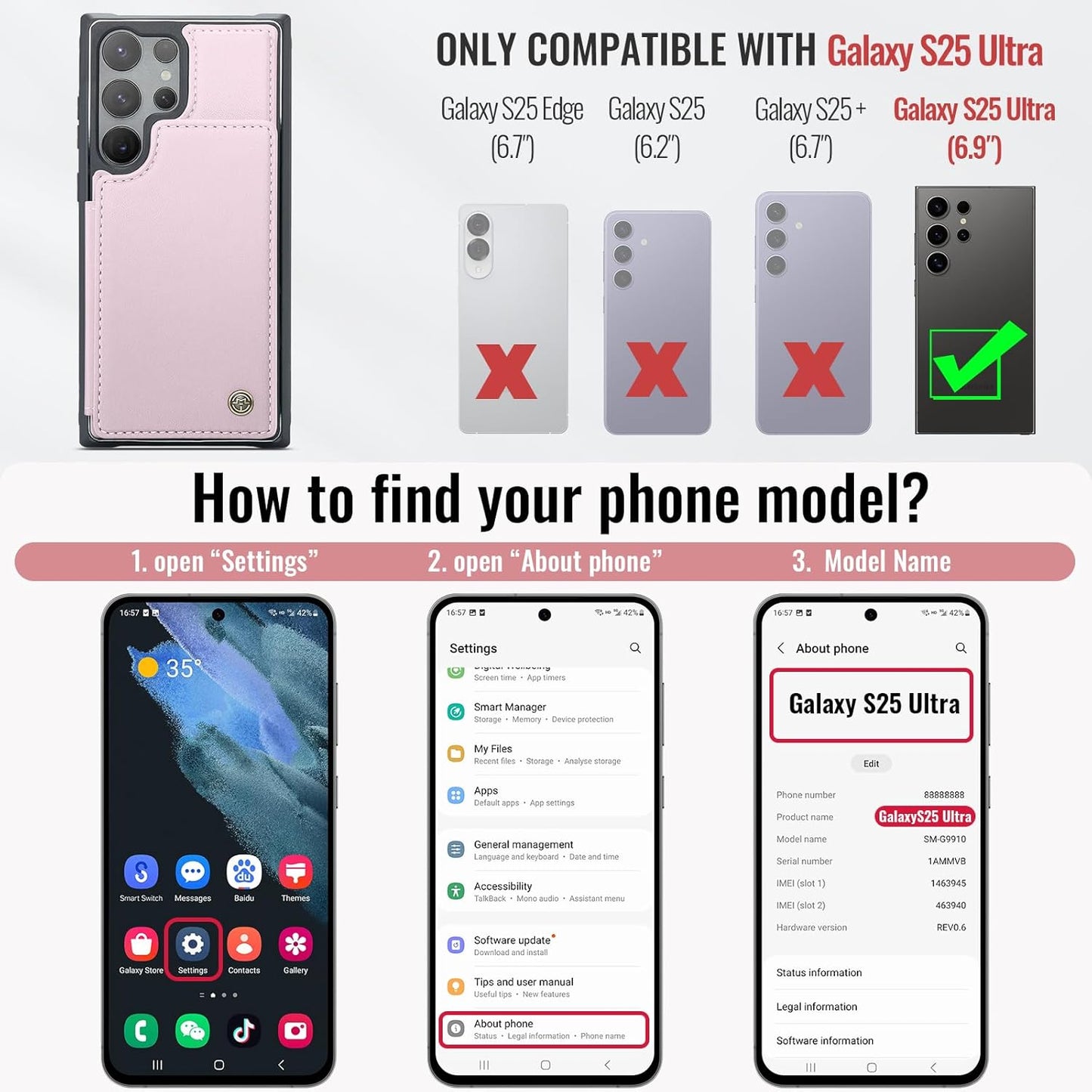 Vinich Samsung Galaxy S25 Ultra - Pink