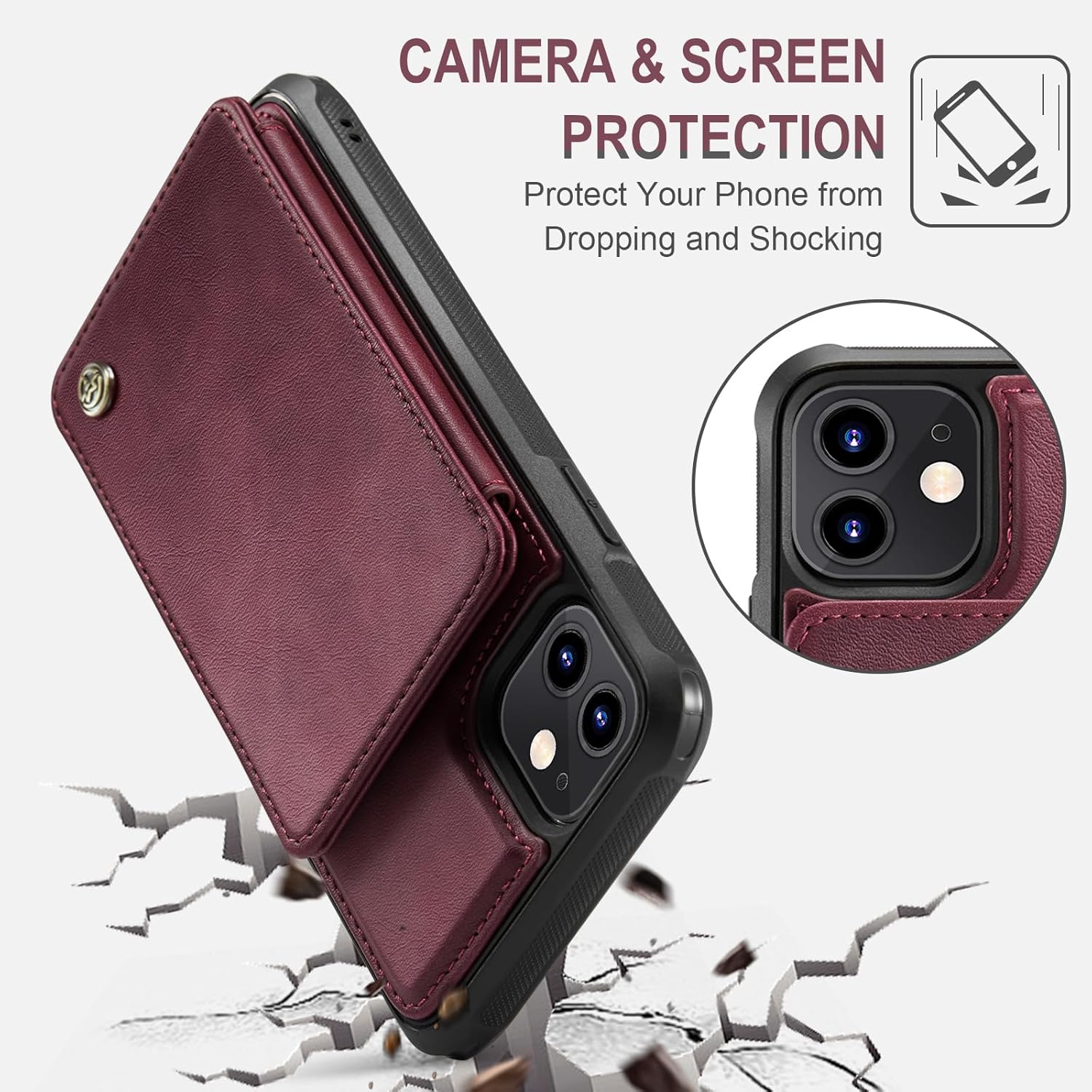 Vinich Apple iPhone 12 - Burgundy