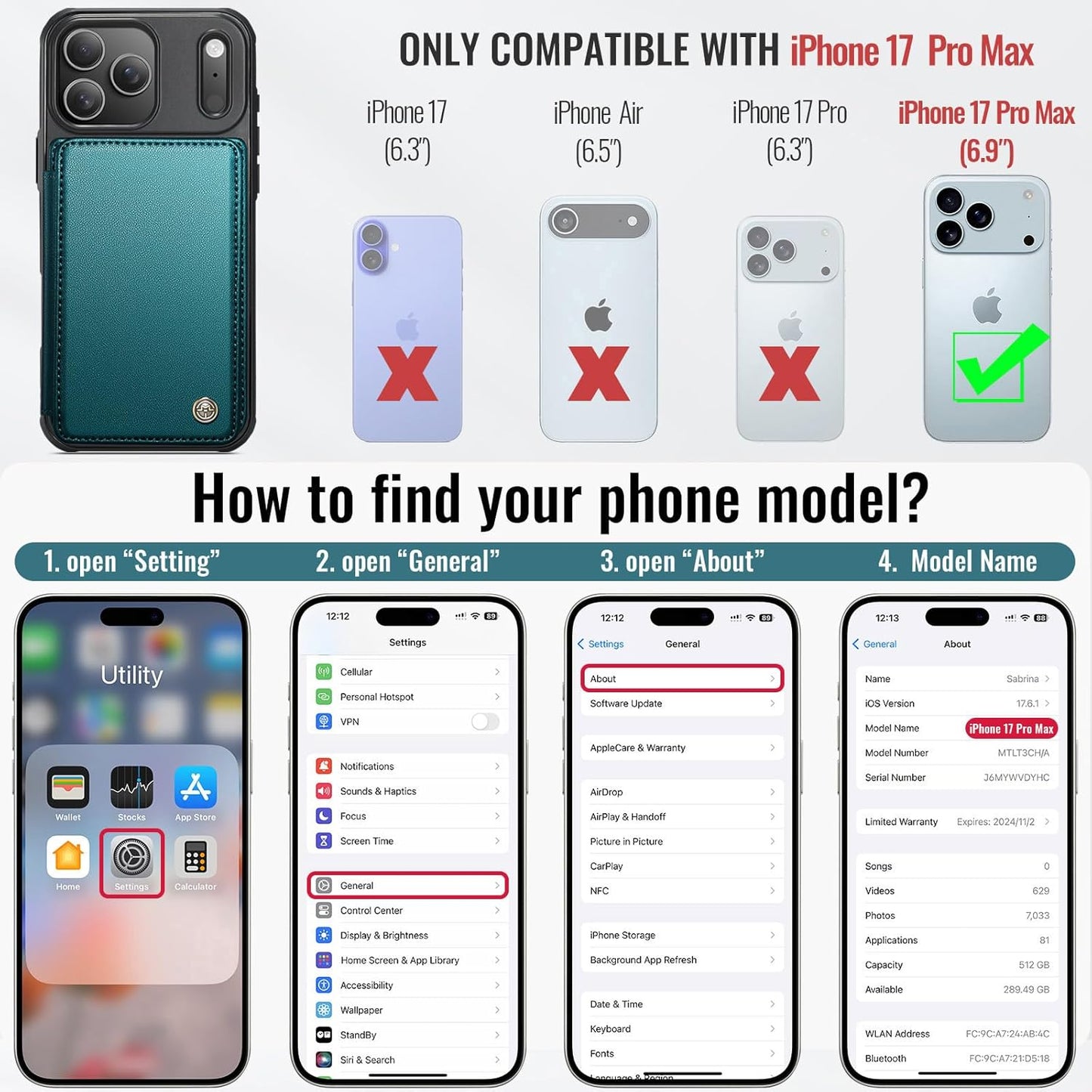 Vinich Apple iPhone 17 Pro Max - Bluish Green