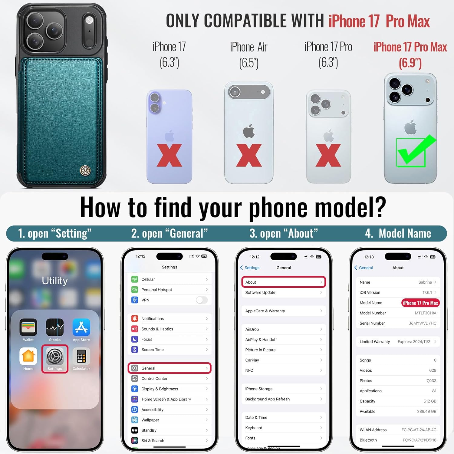 Vinich Apple iPhone 17 Pro Max - Bluish Green