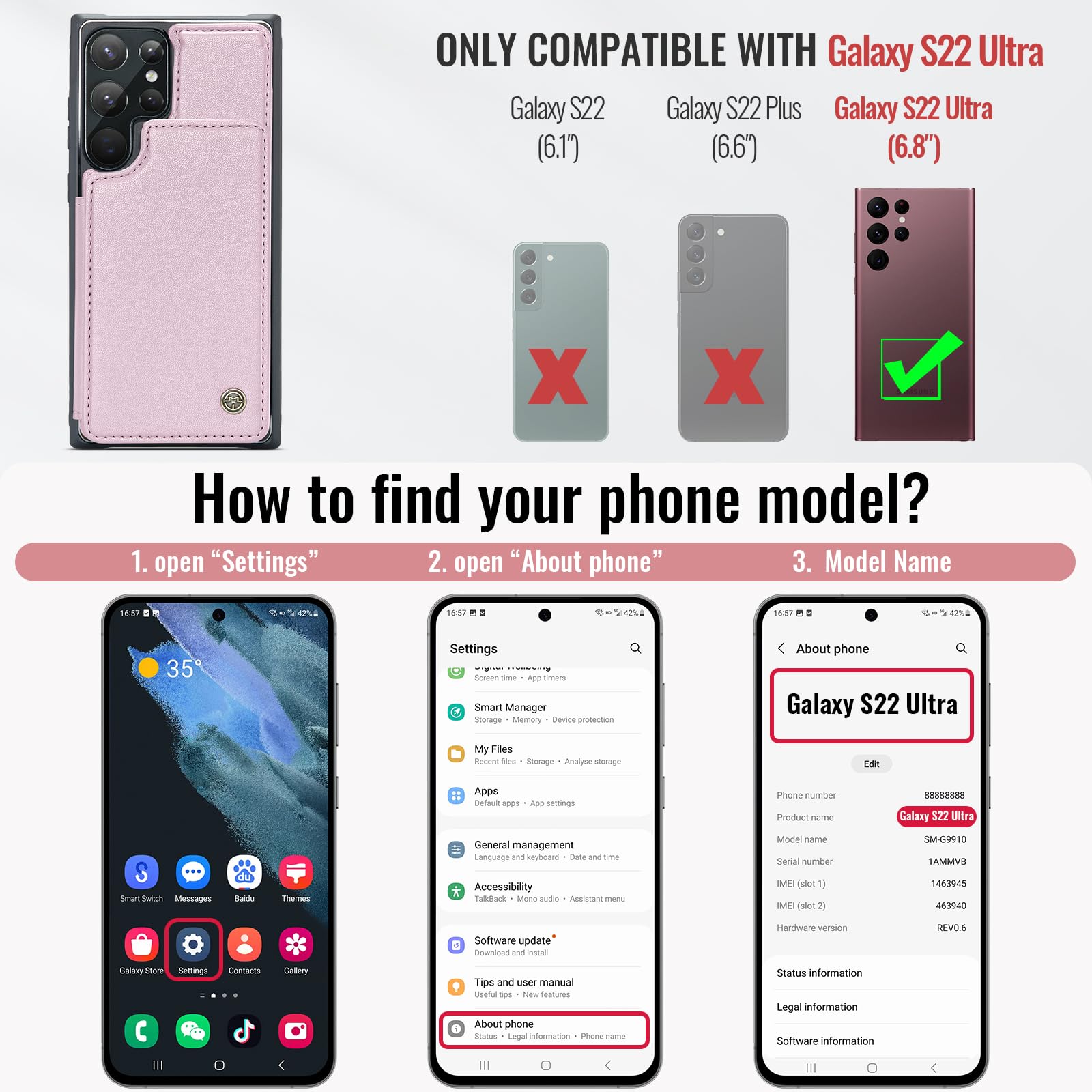 Samsung Galaxy S22 Ultra - Pink