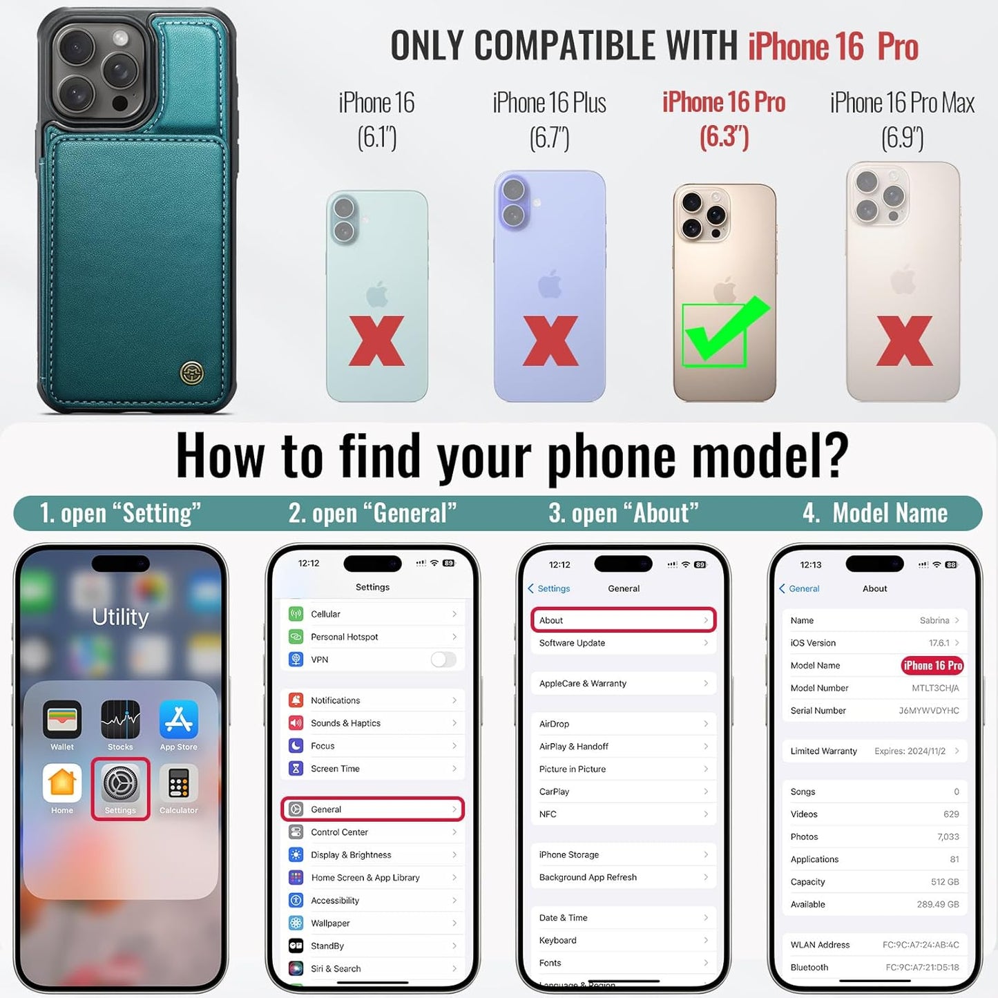 Vinich Apple iPhone 16 Pro - Bluish Green