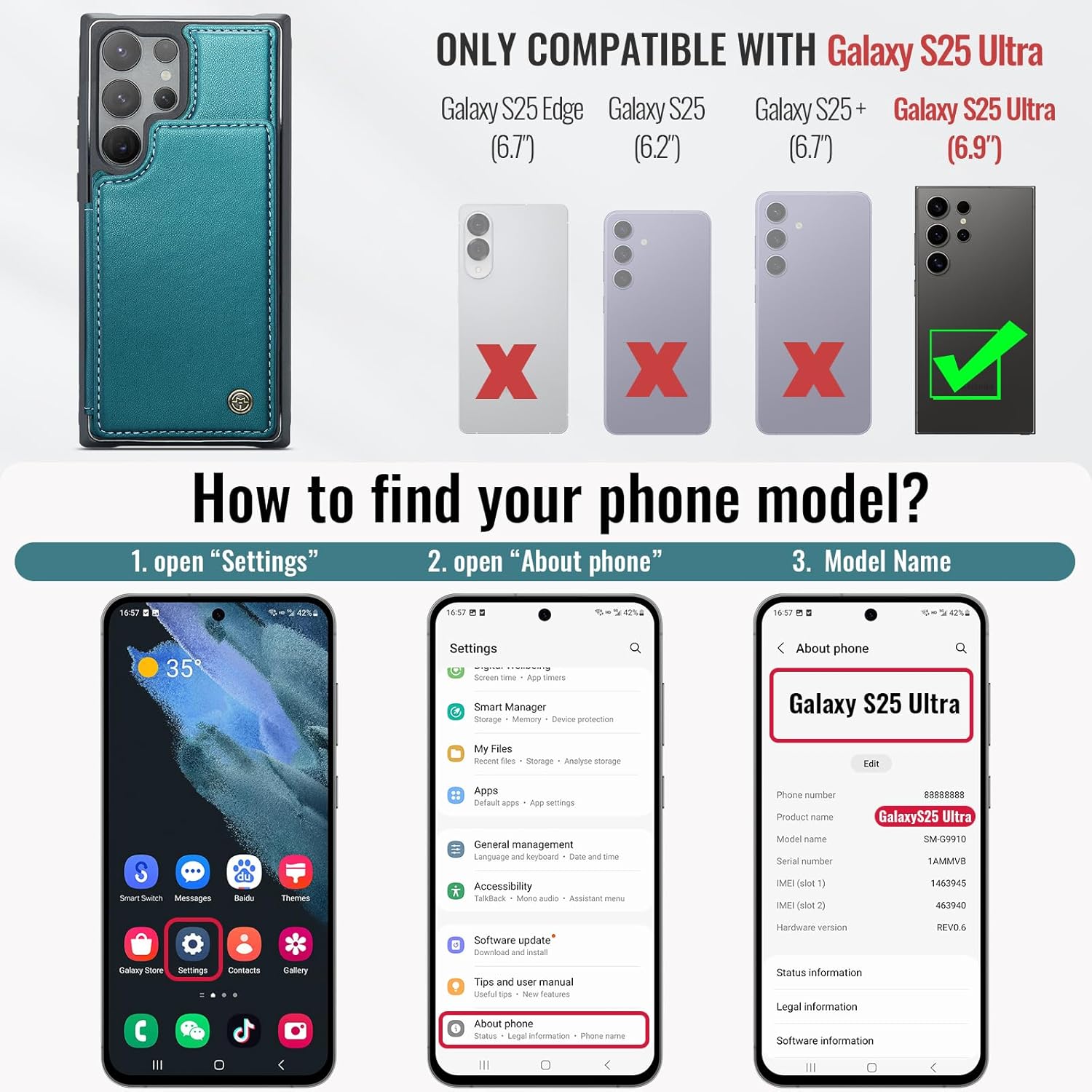Vinich Samsung Galaxy S25 Ultra - Bluish Green