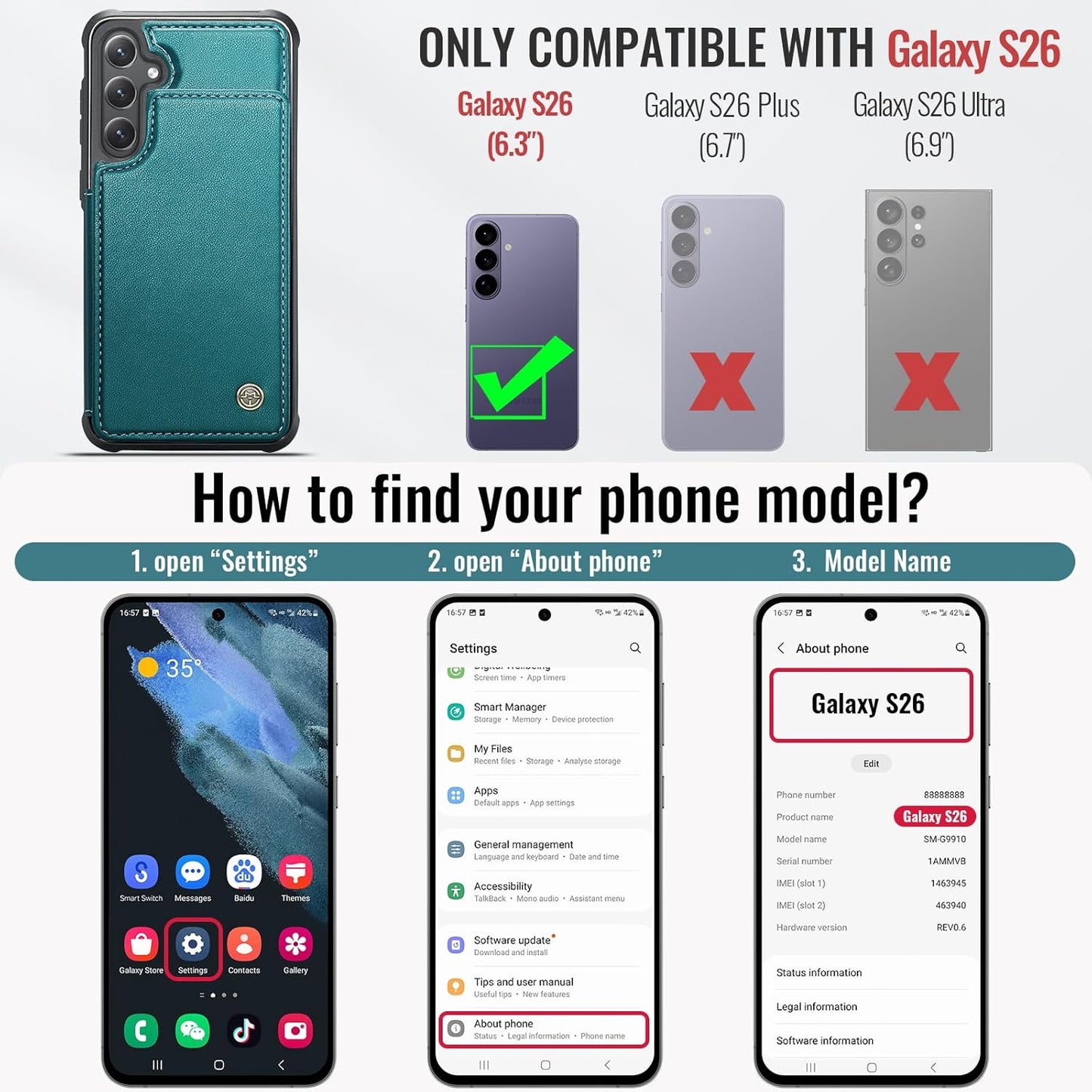 Vinich Samsung Galaxy S26 - Bluish Green