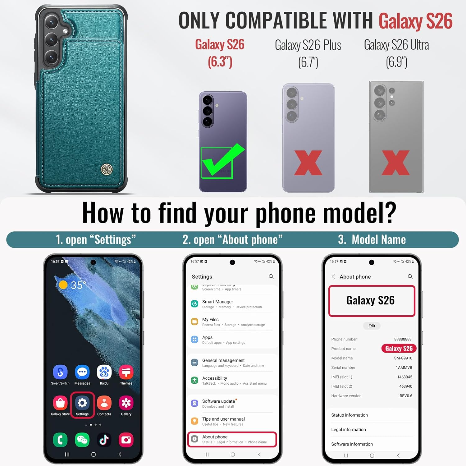 Vinich Samsung Galaxy S26 - Bluish Green
