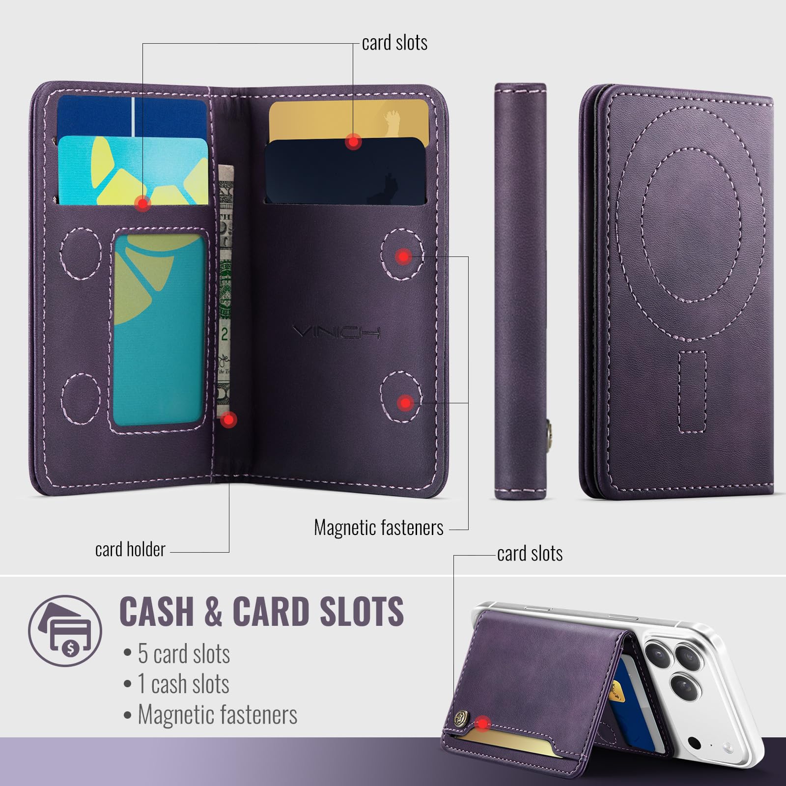 Magsafe Wallet - Vintage Purple