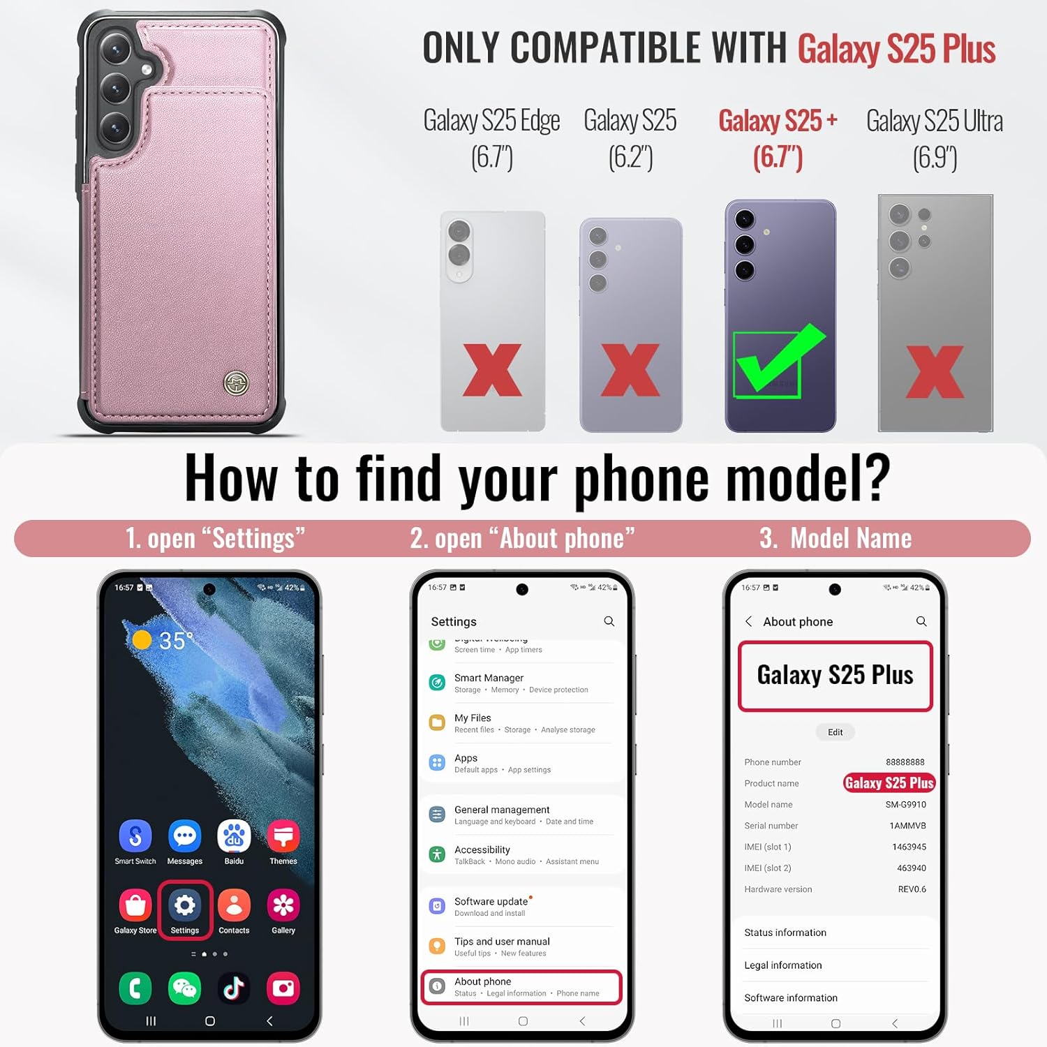 Vinich Samsung Galaxy S25 Plus - Pink