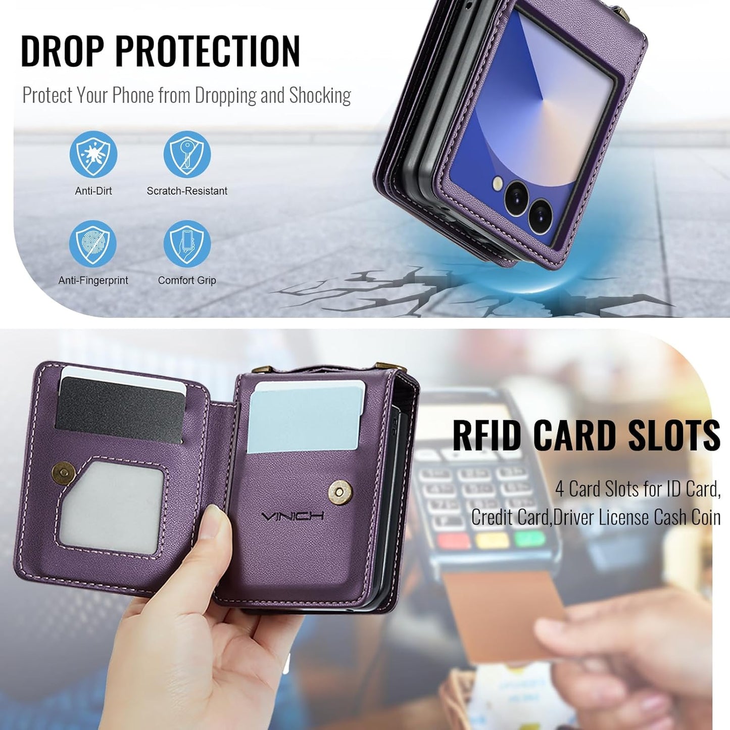 Vinich Samsung Galaxy Z Flip 7 - Purple