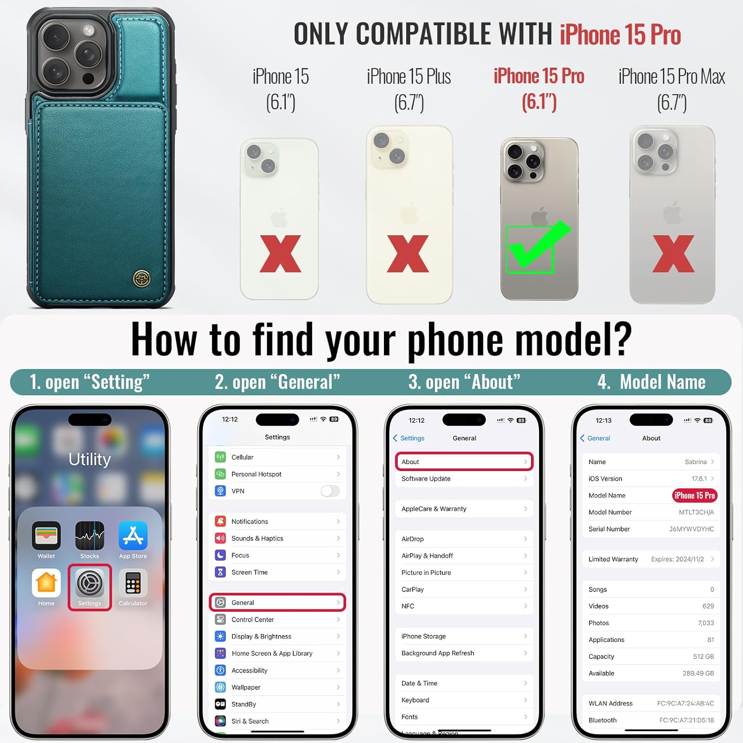 Vinich Apple iPhone 15 Pro - Bluish Green