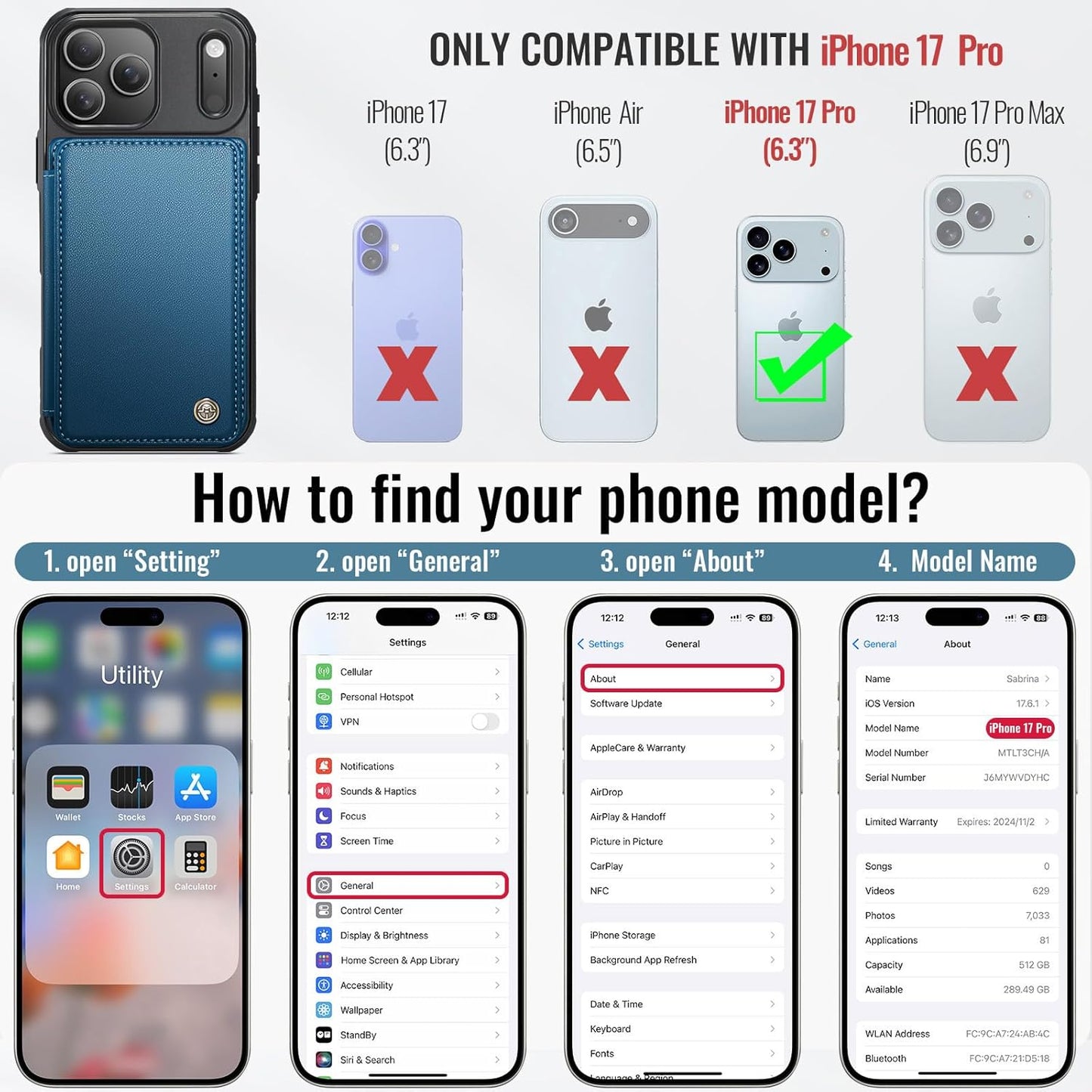 Vinich Apple iPhone 17 Pro - Blue