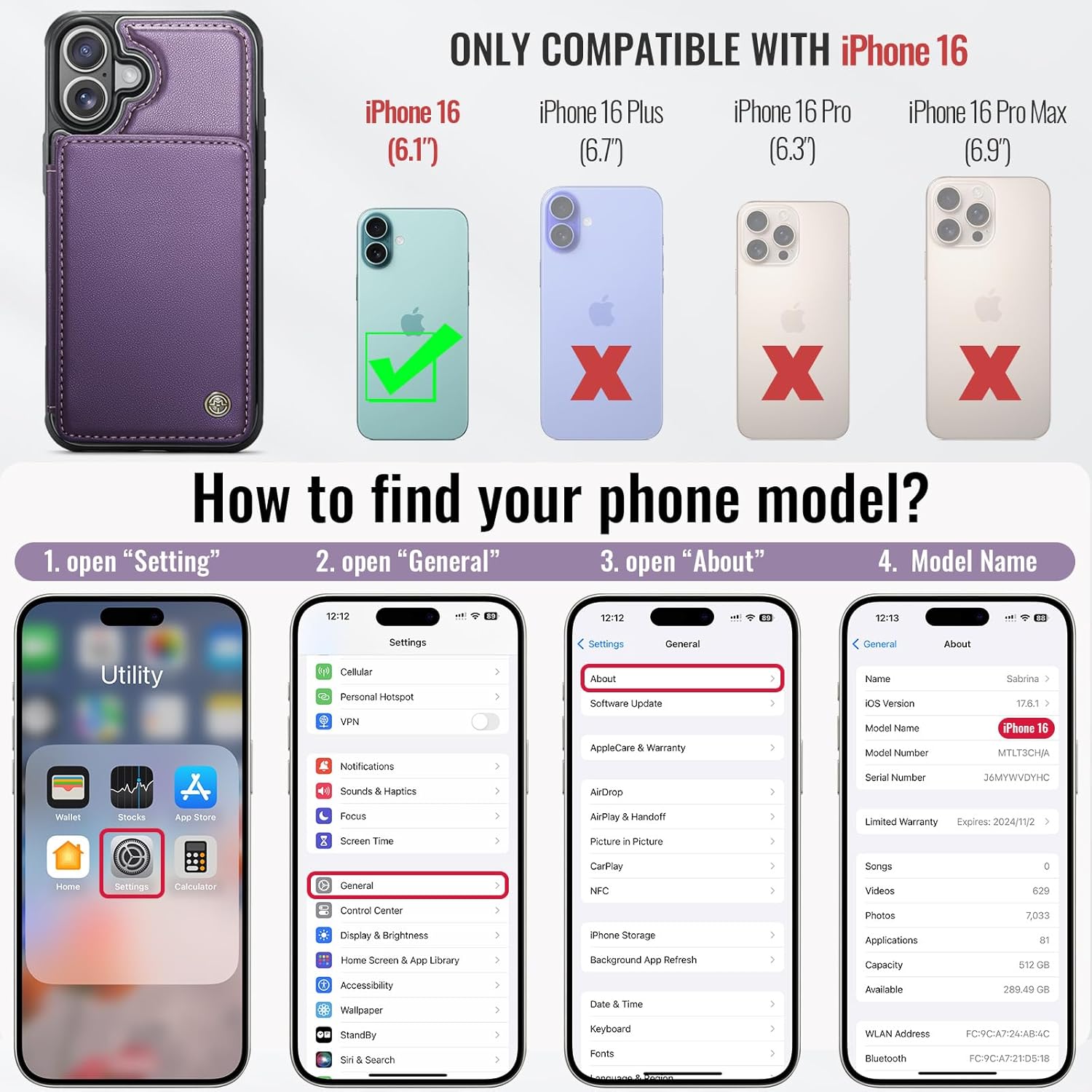 Vinich Apple iPhone 16 - Purple