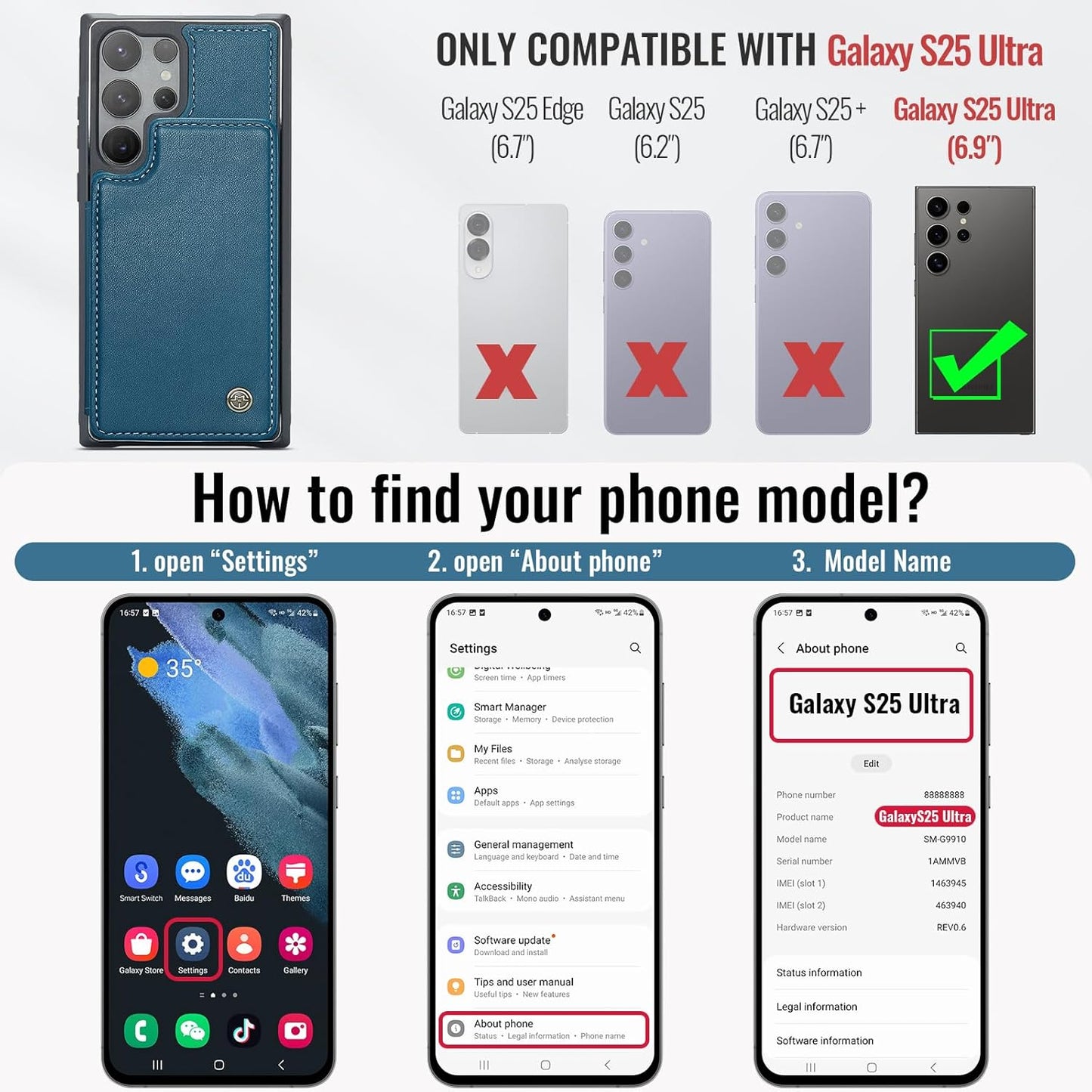 Vinich Samsung Galaxy S25 Ultra - Blue