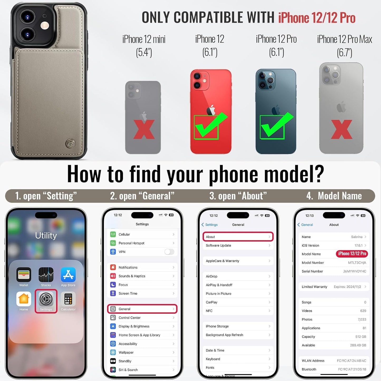 Vinich Apple iPhone 12 - Gray