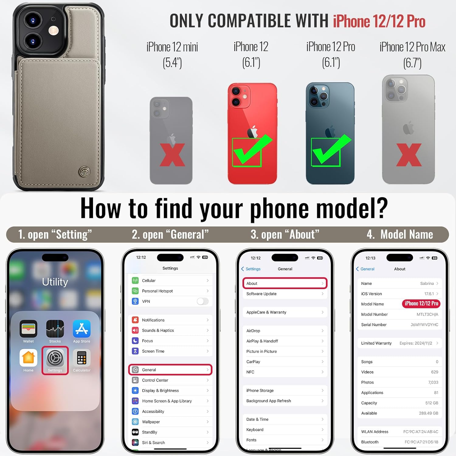 Vinich Apple iPhone 12 - Gray