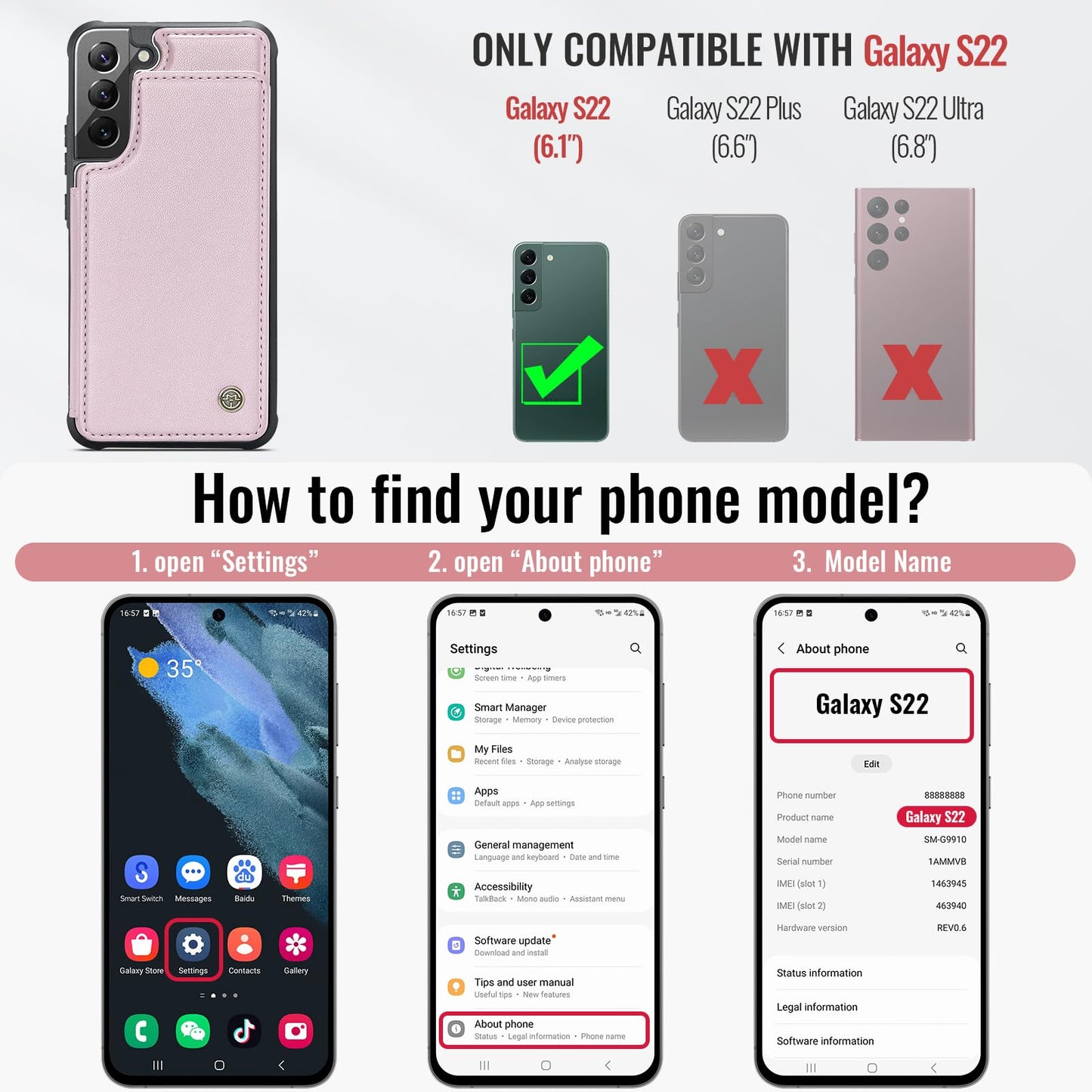 Samsung Galaxy S22 - Pink