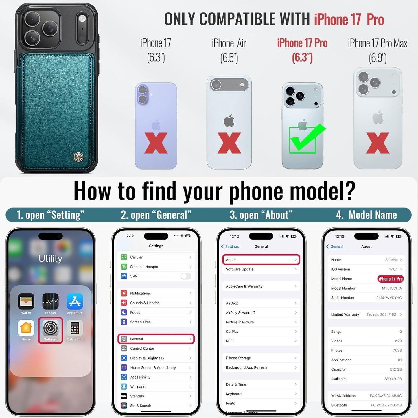 Vinich Apple iPhone 17 Pro - Bluish Green