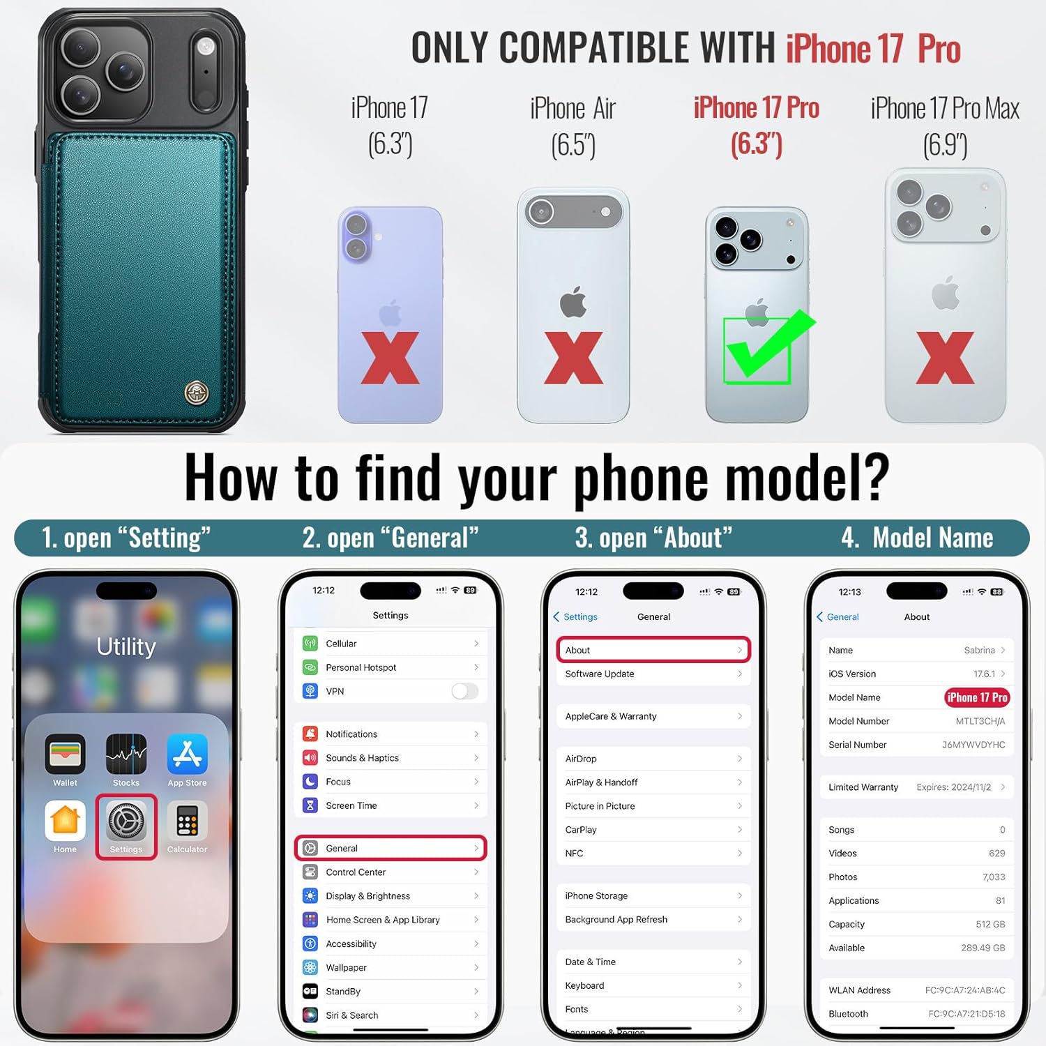 Vinich Apple iPhone 17 Pro - Bluish Green