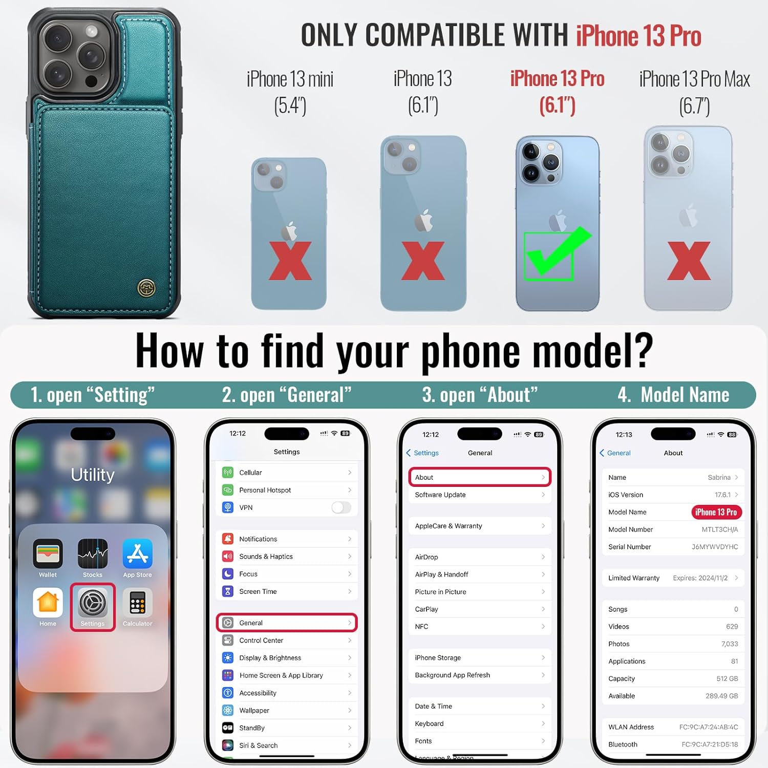 Vinich Apple iPhone 13 Pro - Bluish Green