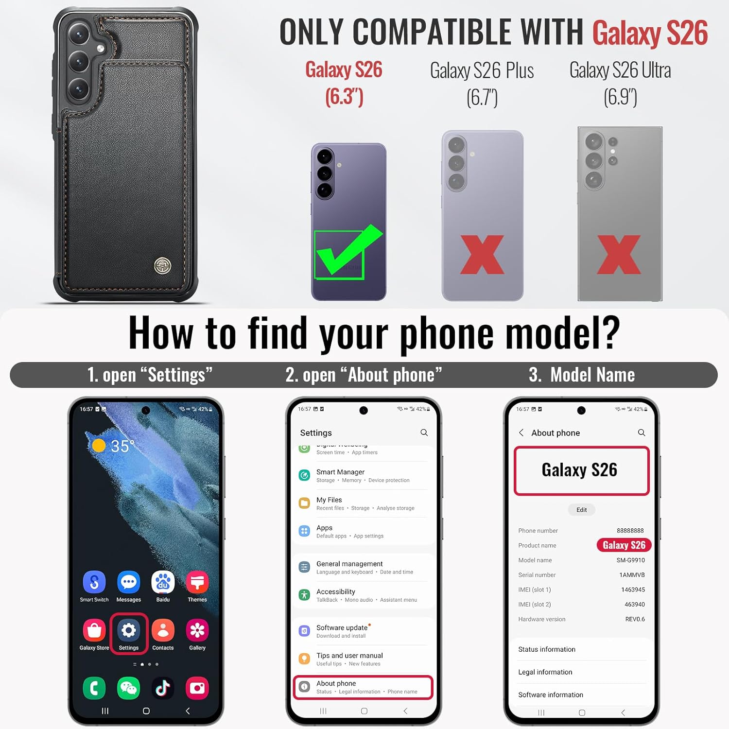 Vinich Samsung Galaxy S26 - Black