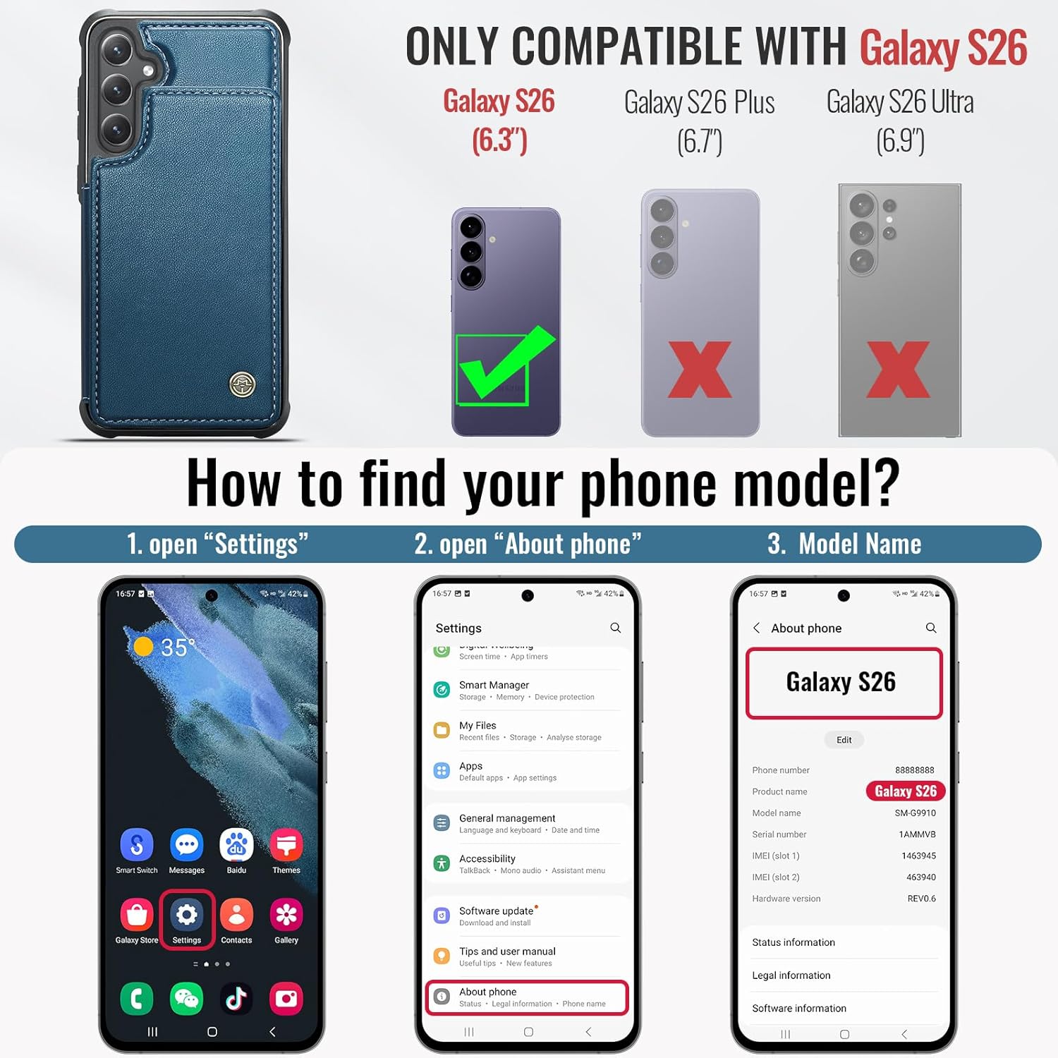 Vinich Samsung Galaxy S26 - Blue