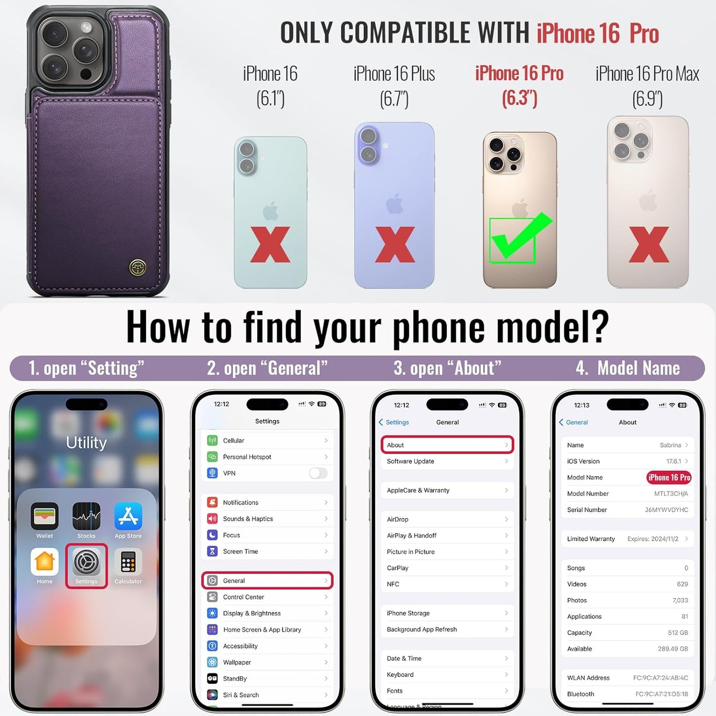 Vinich Apple iPhone 16 Pro - Purple