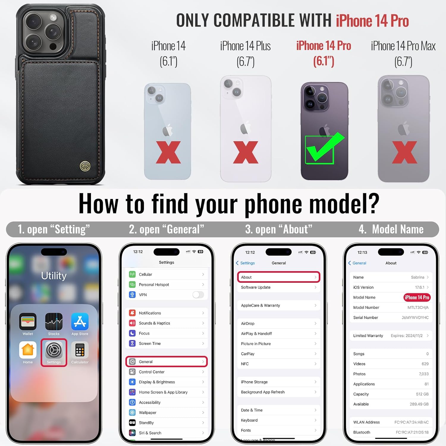 Vinich Apple iPhone 14 Pro - Black
