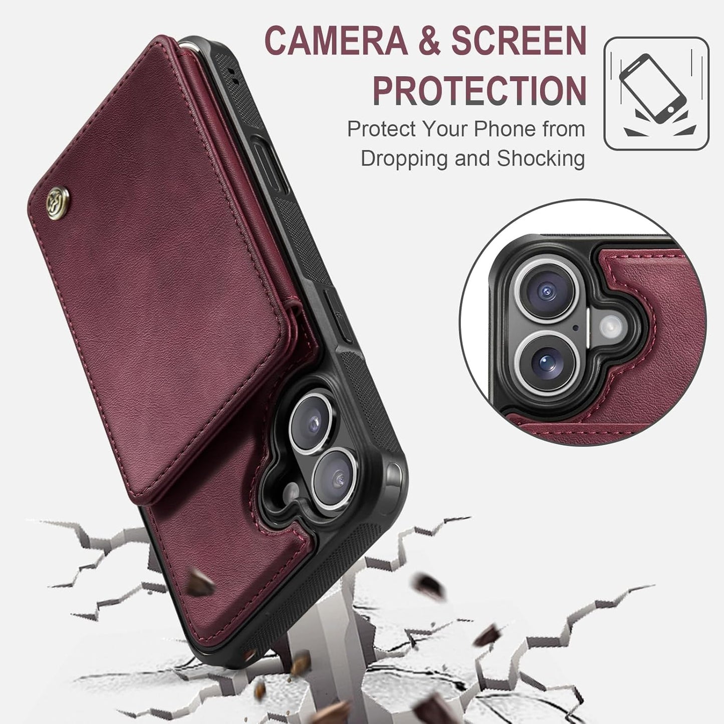 Vinich Apple iPhone 16 - Burgundy
