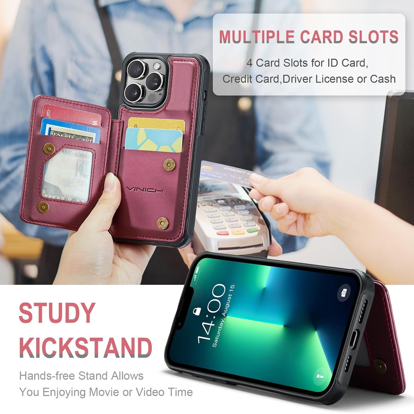 Vinich Apple iPhone 13 Pro - Wine Red