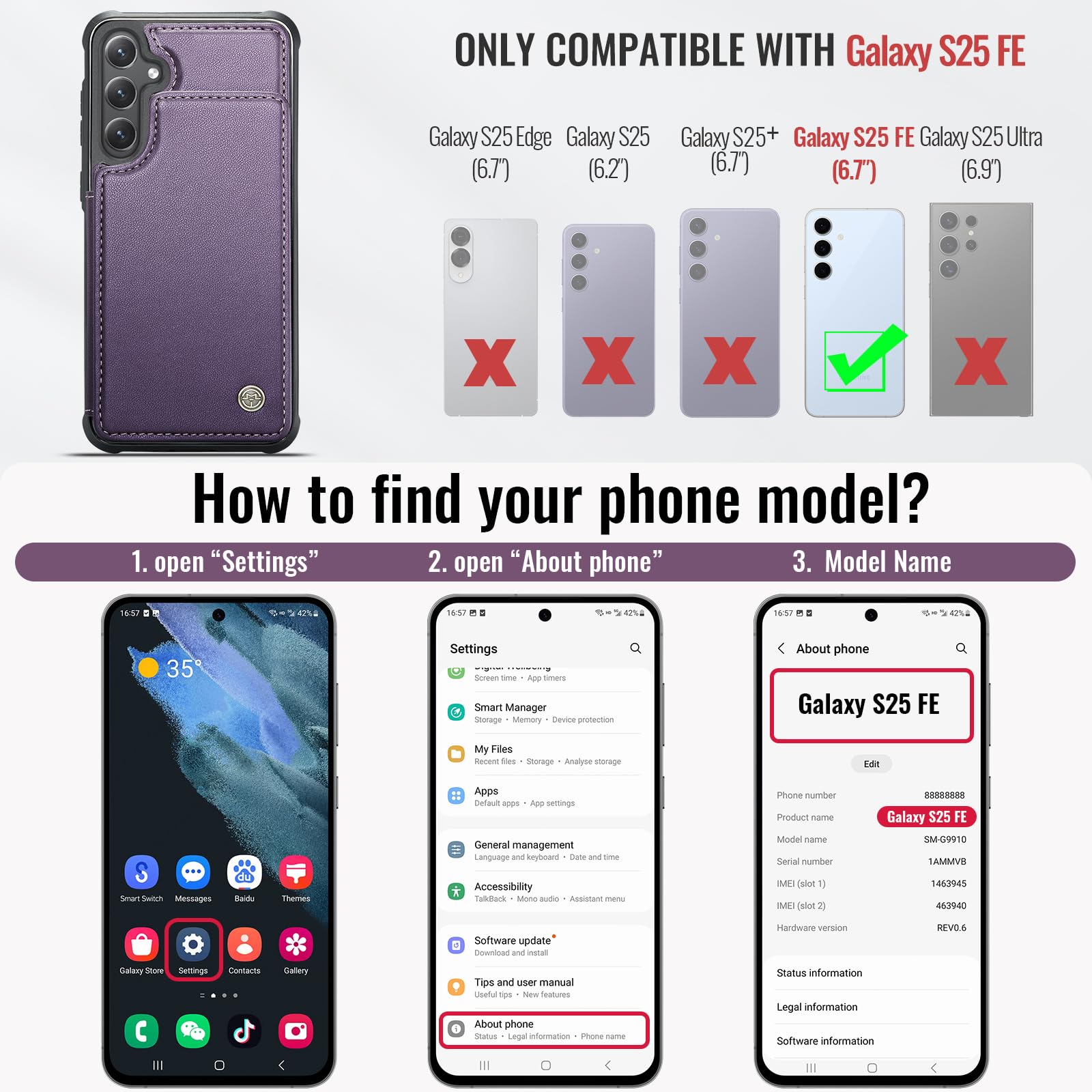 Samsung Galaxy S25 FE - Purple
