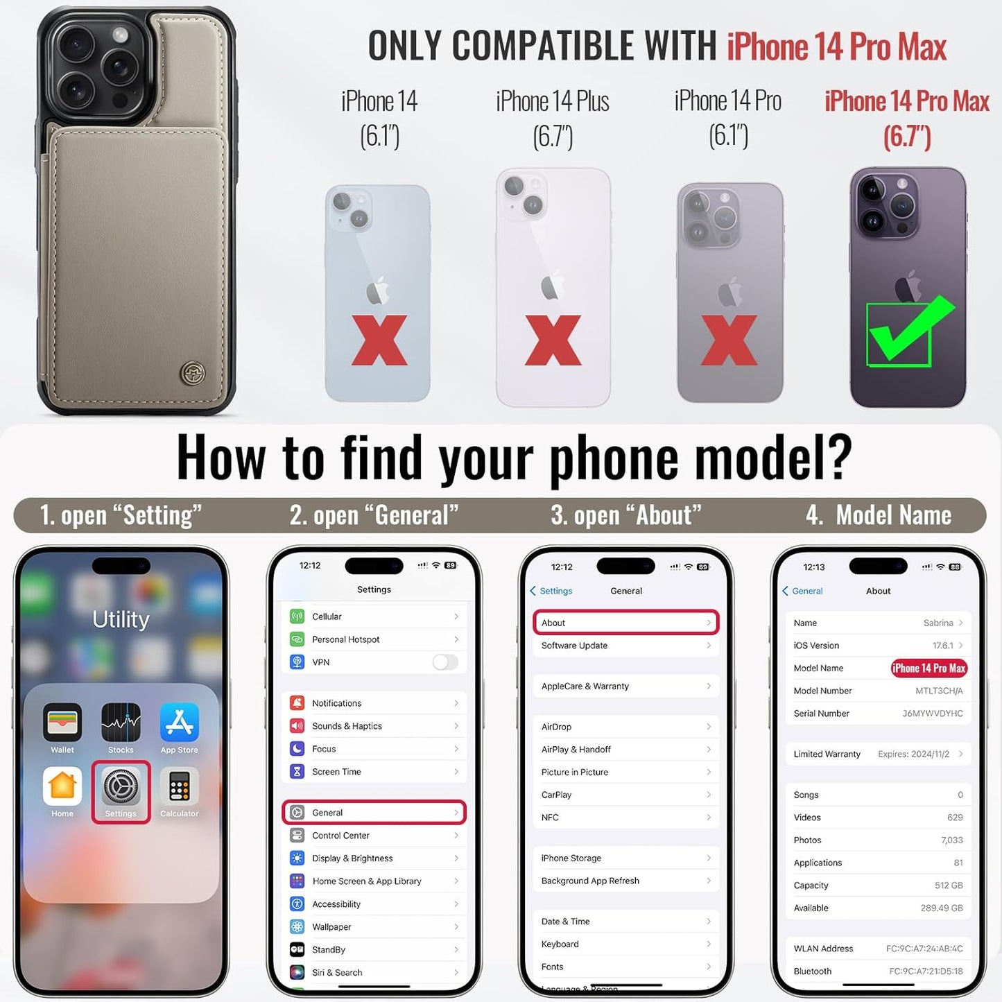 Vinich Apple iPhone 14 Pro Max - Gray
