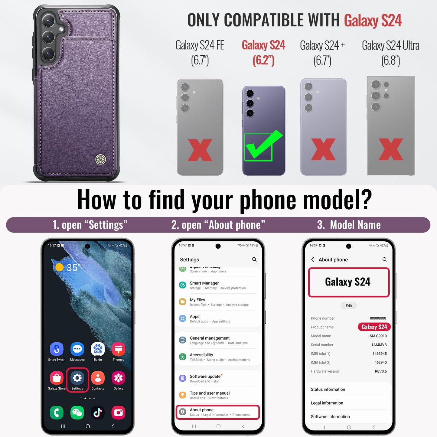 Samsung Galaxy S24 - Purple