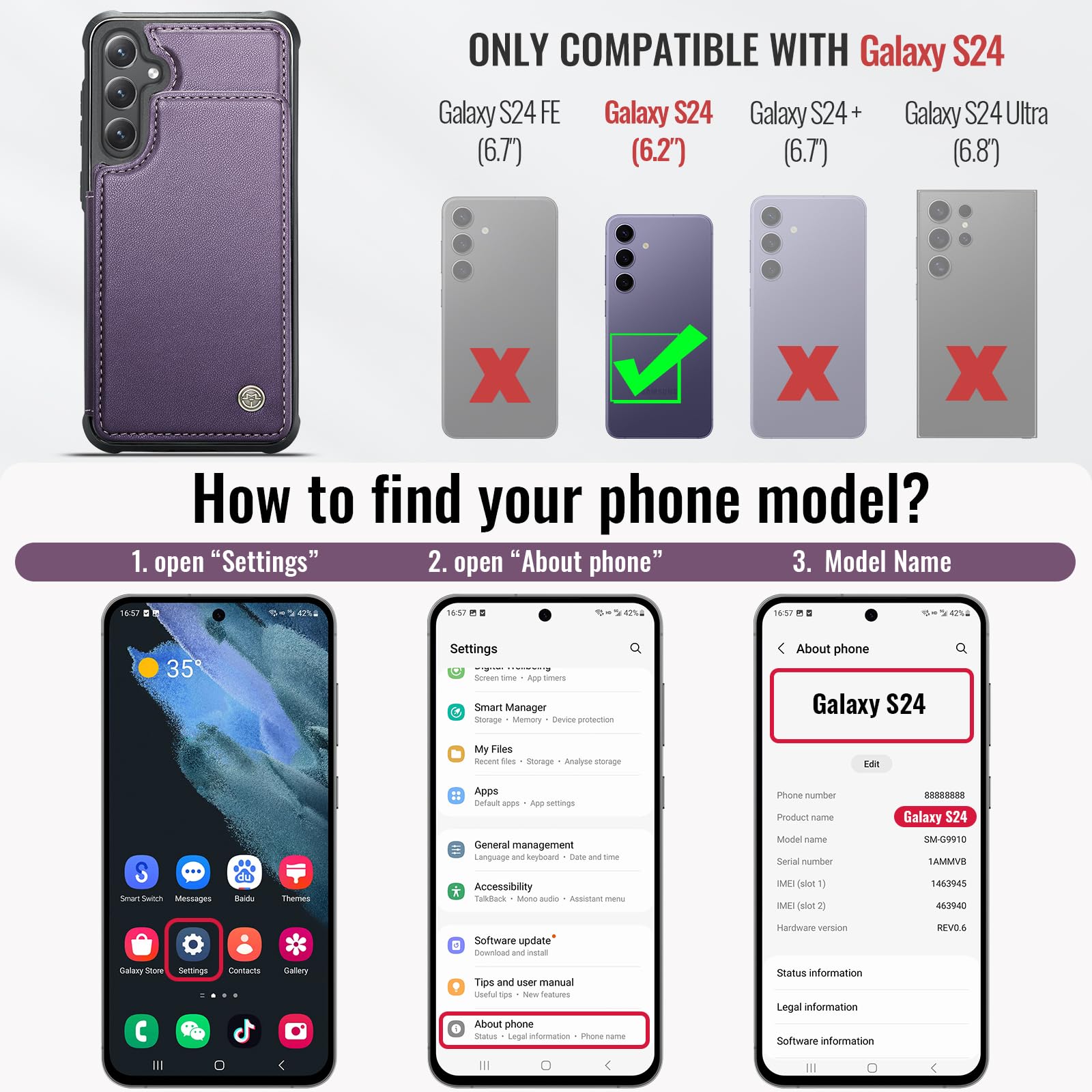 Samsung Galaxy S24 - Purple