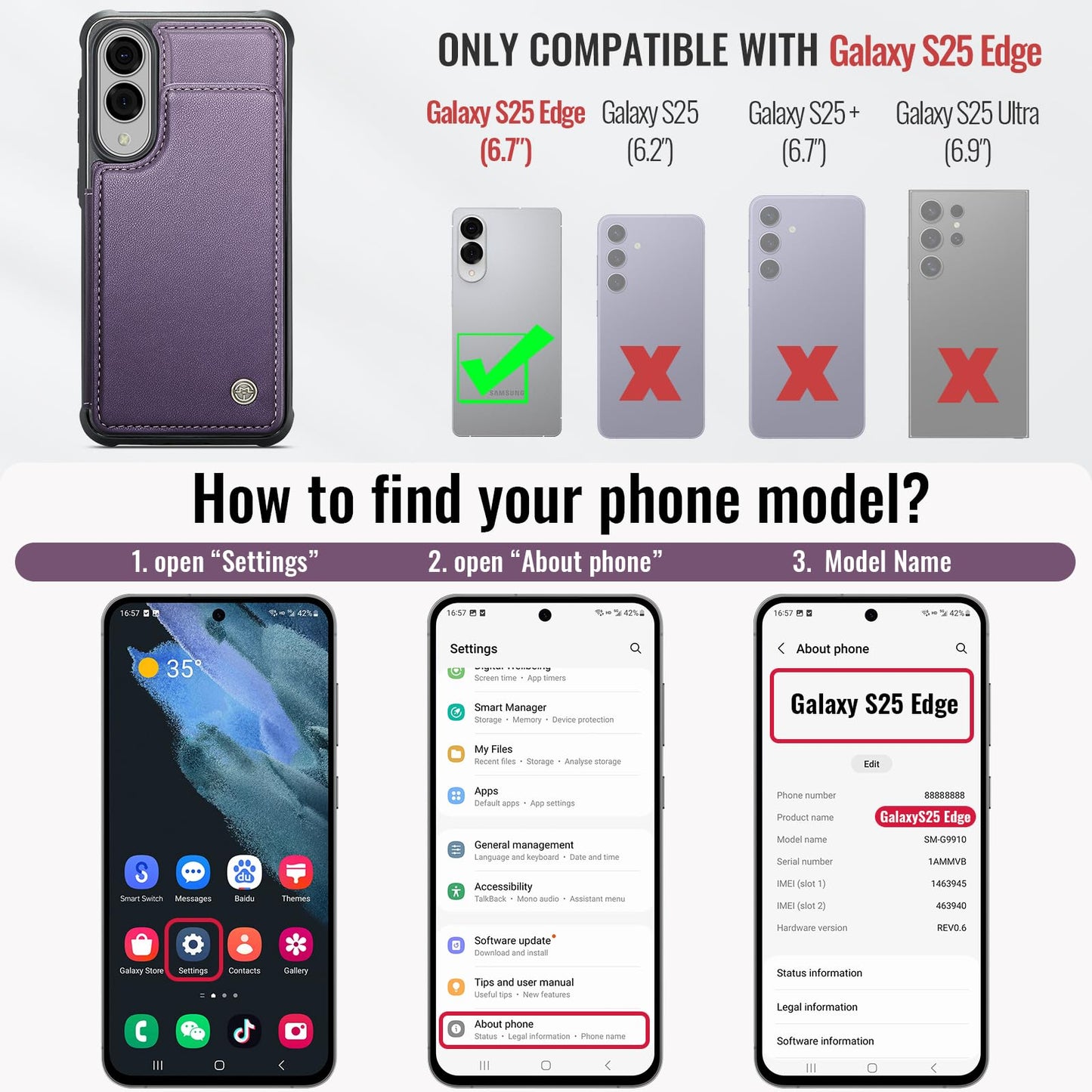 Samsung Galaxy S25 Edge - Purple