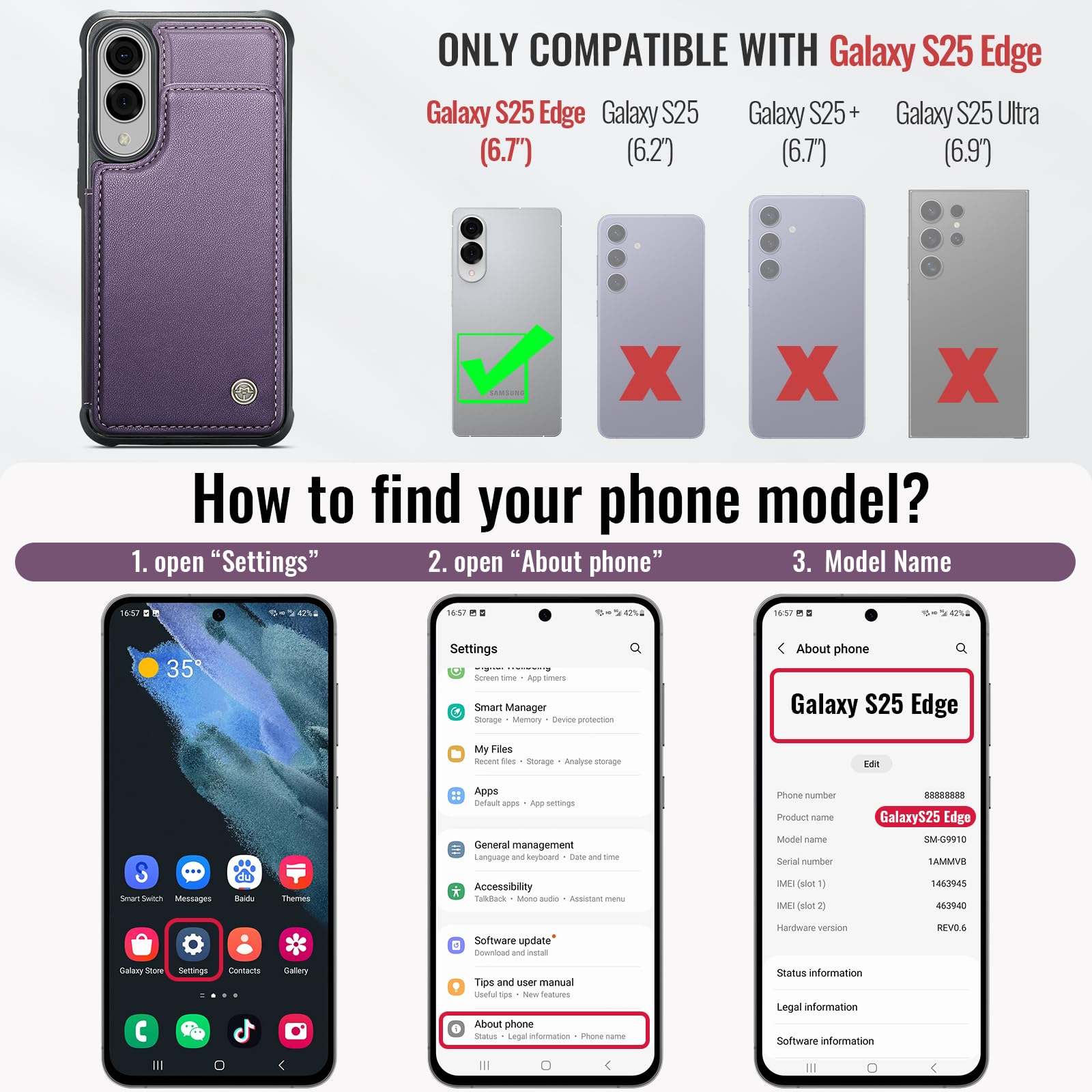 Samsung Galaxy S25 Edge - Purple
