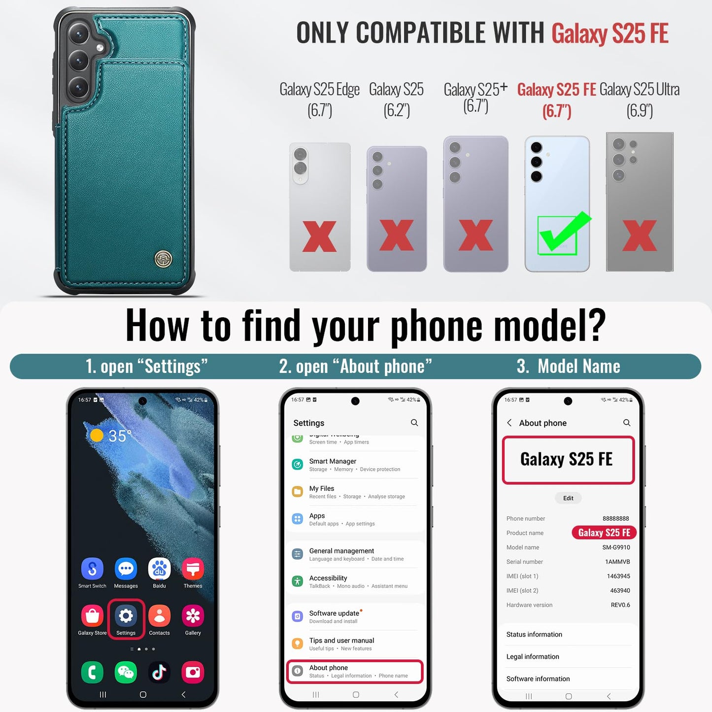 Samsung Galaxy S25 FE - Bluish Green