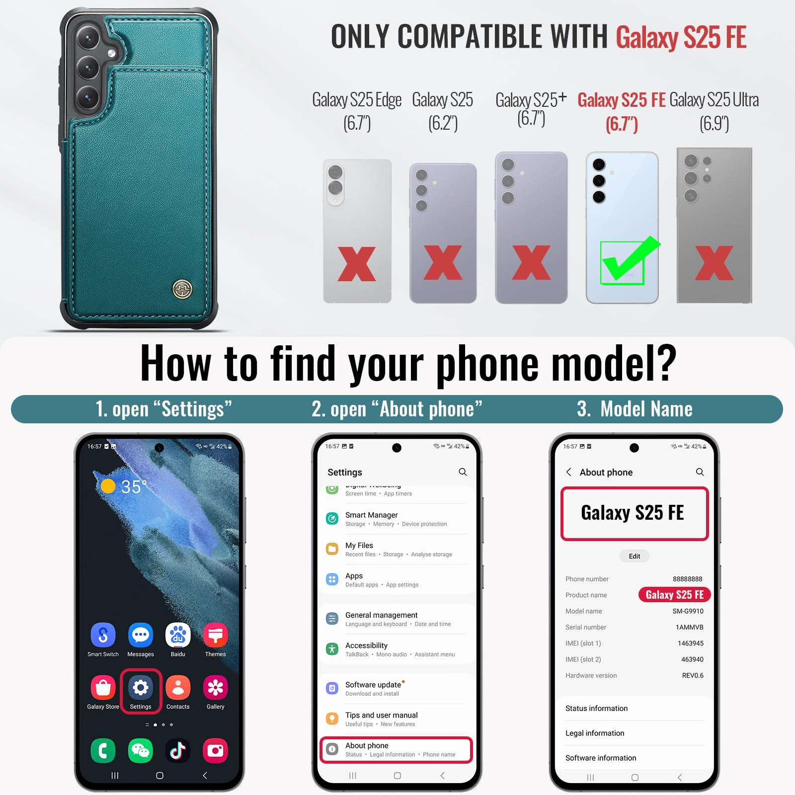 Samsung Galaxy S25 FE - Bluish Green