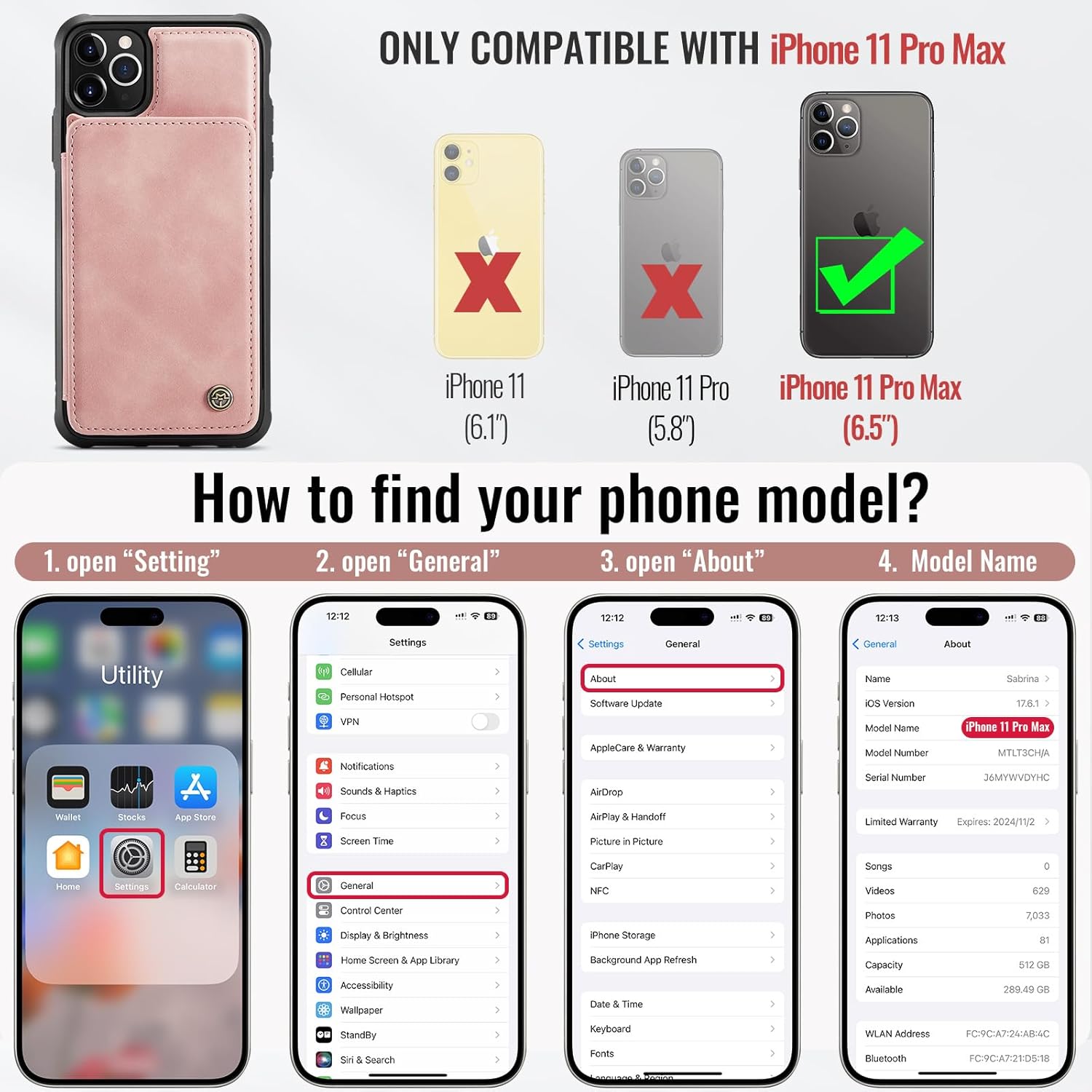 Vinich Apple iPhone 11 Pro Max - Rose Pink