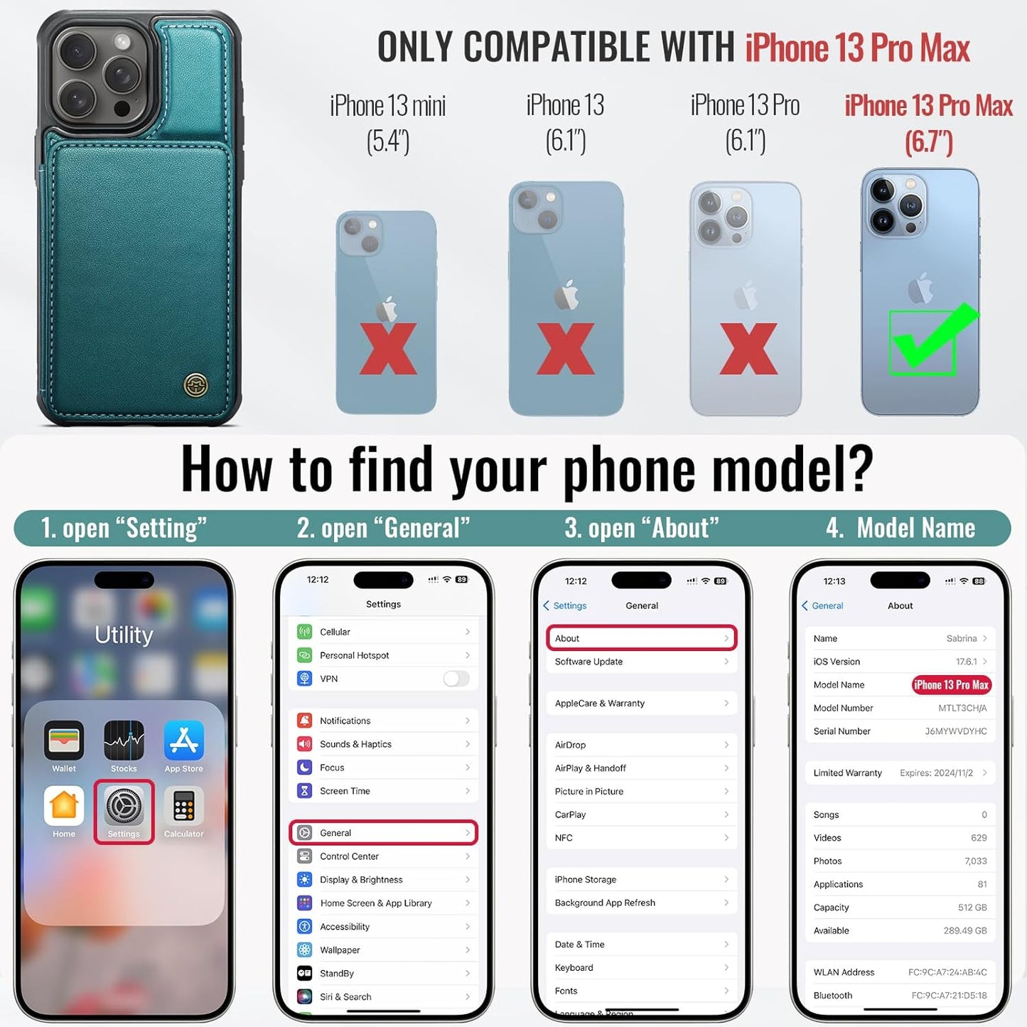 Vinich Apple iPhone 13 Pro Max - Bluish Green