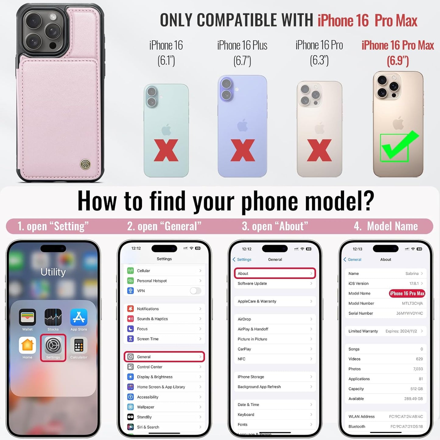 Vinich Apple iPhone 16 Pro Max - Rose Gold
