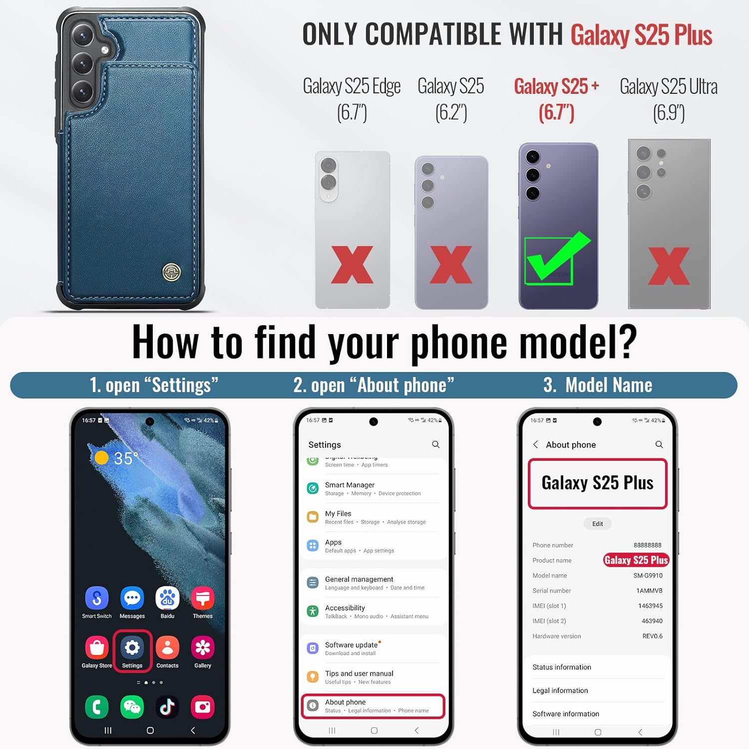 Vinich Samsung Galaxy S25 Plus - Blue
