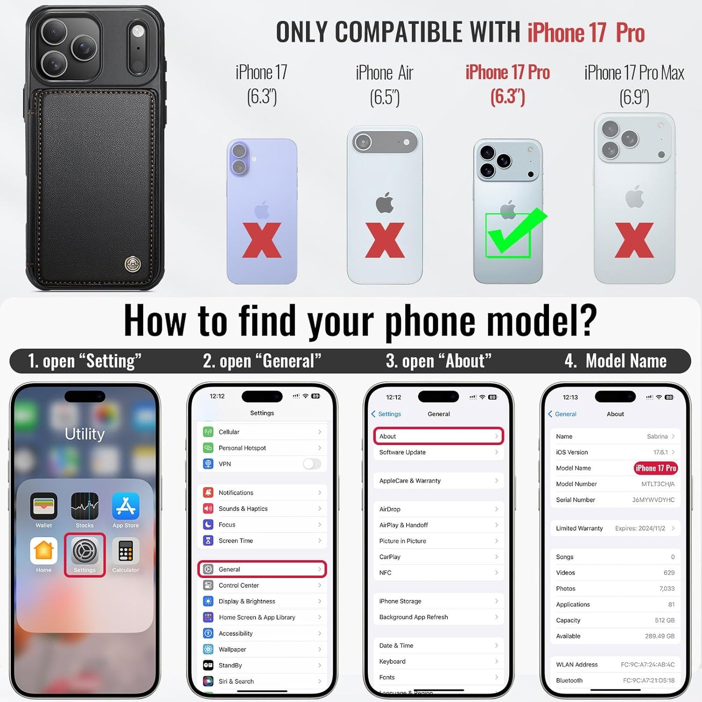 Vinich Apple iPhone 17 Pro - Black