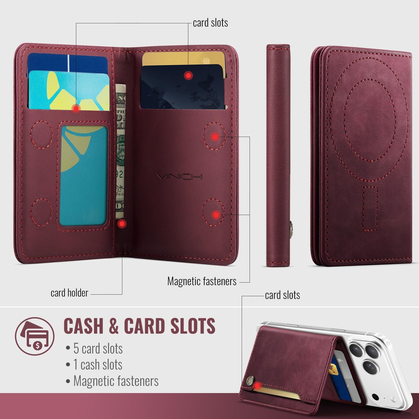 Magsafe Wallet - Burgundy