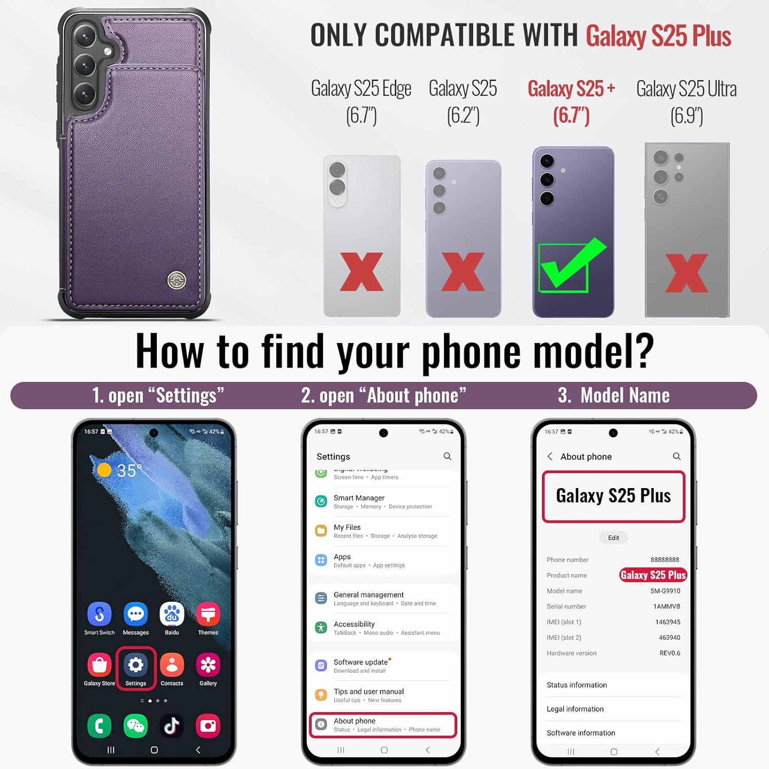Vinich Samsung Galaxy S25 Plus - Purple